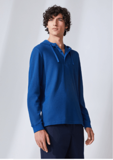 image of Loro Piana O1Srvl11E0424 Hoodie In Blue, Men's (Size Medium)
