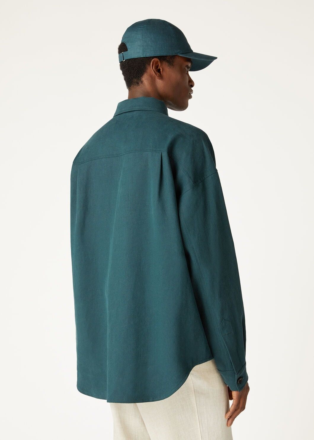 Loro Piana o1w1db10725 FAO7468 Vincenzo Overshirt in Mint Blue Size US M / EU 48-50 / 2 - 5 Thumbnail