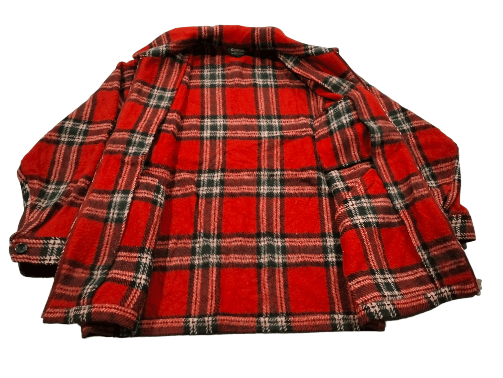 Oshkosh Oshkosh B Gosh Wool Red Tartan Zipper Jacket Size US L / EU 52-54 / 3 - 3 Thumbnail