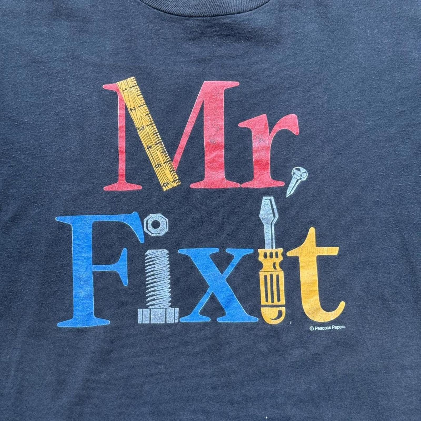 Other Peacock Papers “Mr.Fixit” Vintage Graphic T-Shirt Size US XL / EU 56 / 4 - 3 Thumbnail