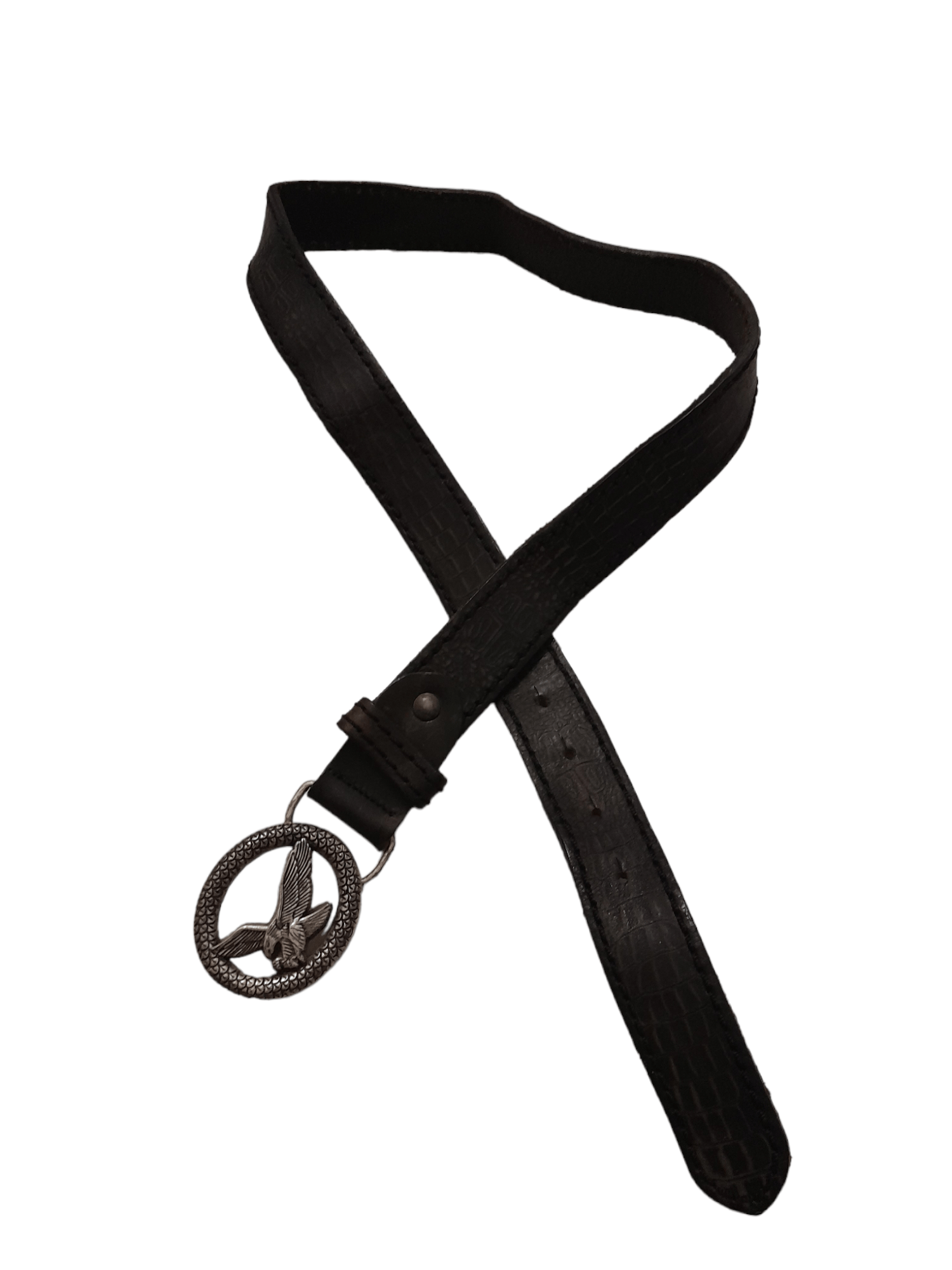 Japanese Brand Leather Belt Eagle crafted Buckle (F200) Waist 33 to 37 Size 36 - 1 Thumbnail