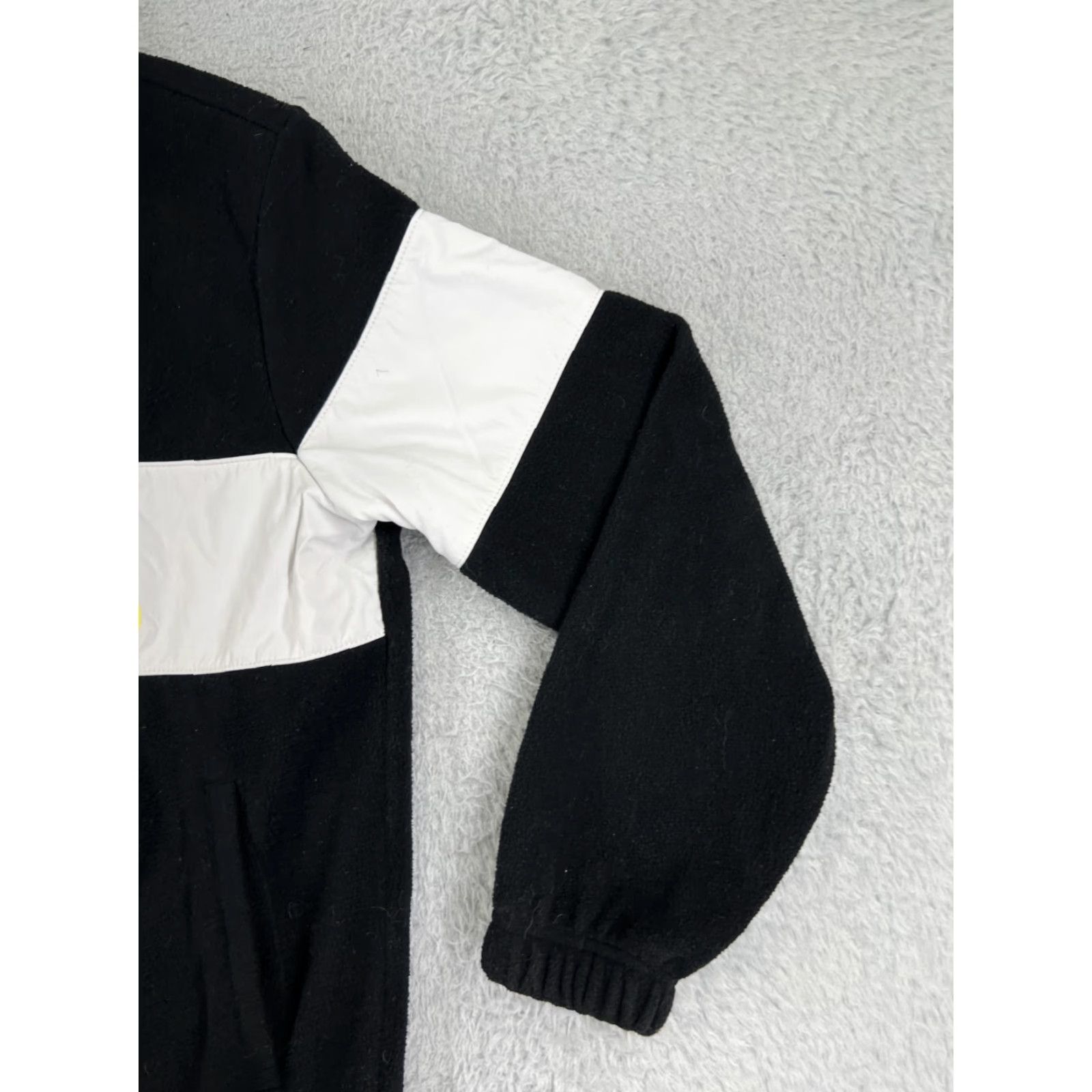 Fila VINTAGE FILA Sweater Womens Small Black Logo 1/4 Zip Mock Neck Fleece Size S / US 4 / IT 40 - 5 Thumbnail