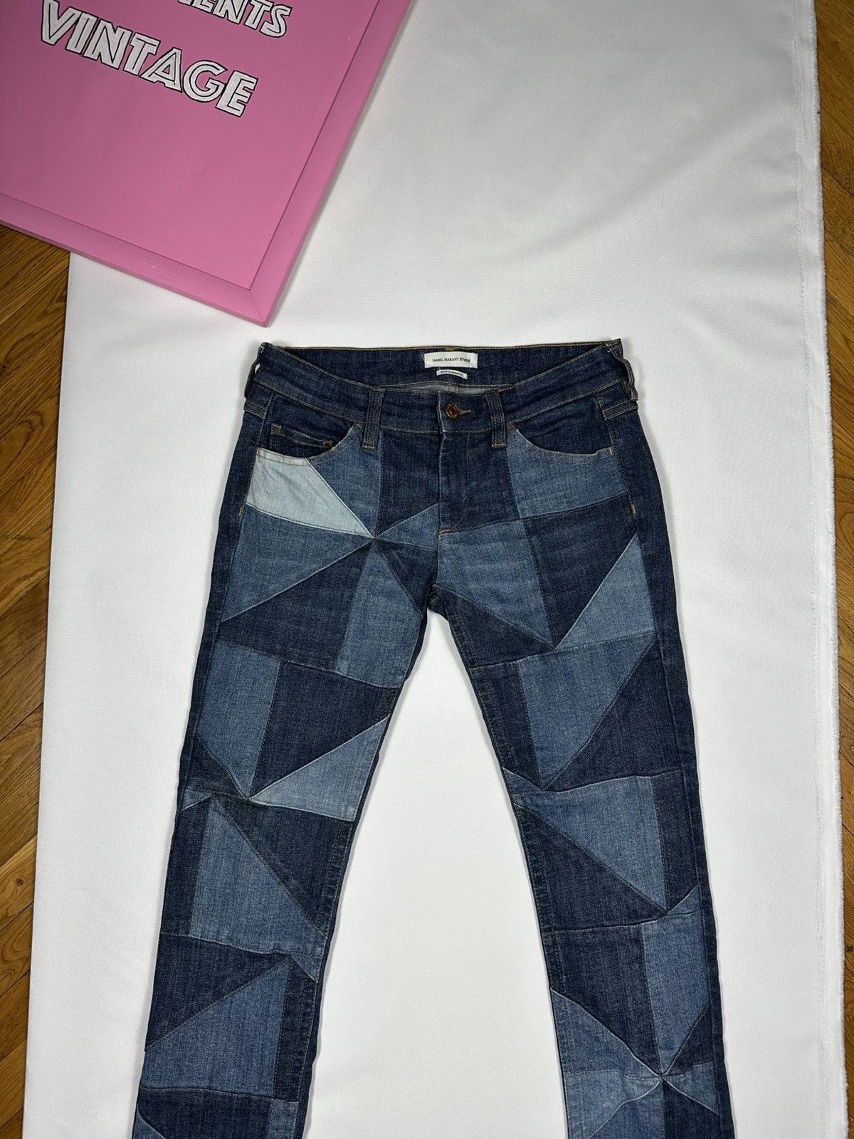 Isabel Marant Etoile Isabel Marant Etoile Patchwork Straight Dillon Jeans Pants Size 27" / US 4 / IT 40 - 3 Thumbnail