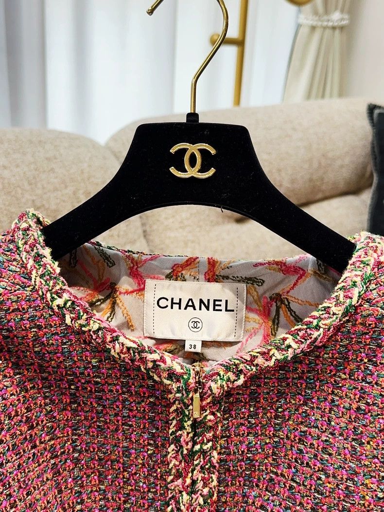 Chanel Chanel 19P pink mixed color pearl buckle tweed braided lon Size XS / US 0-2 / IT 36-38 - 3 Thumbnail