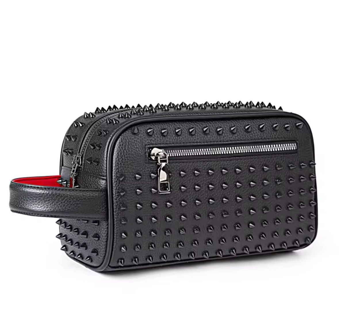 Vintage Fashion Rivet Design Men Bag High Quality PU Leather Clutch Size ONE SIZE - 1 Thumbnail