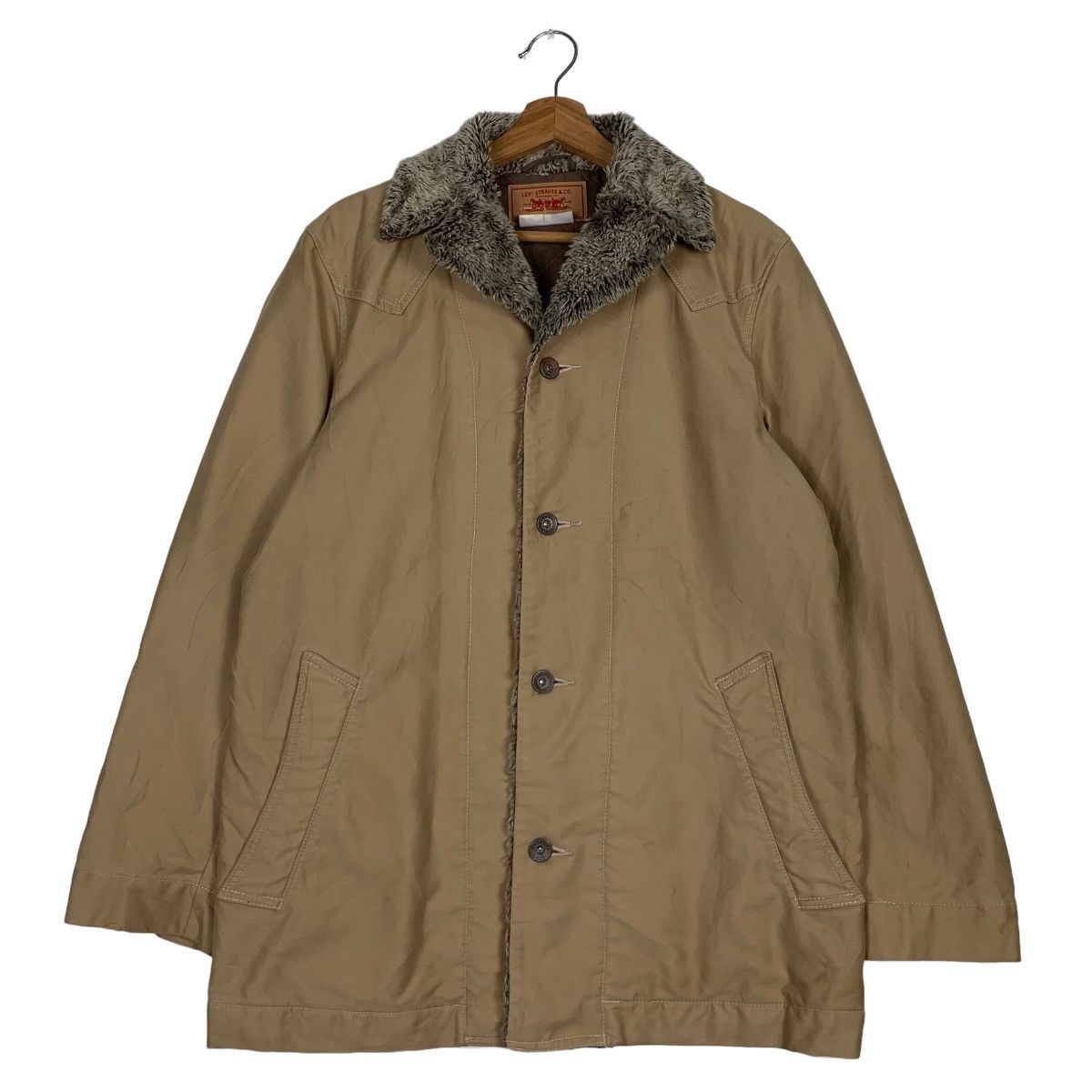 Levi's LEVIS Fur Collar Work Jacket #0036-C3 Size US L / EU 52-54 / 3 - 1 Thumbnail