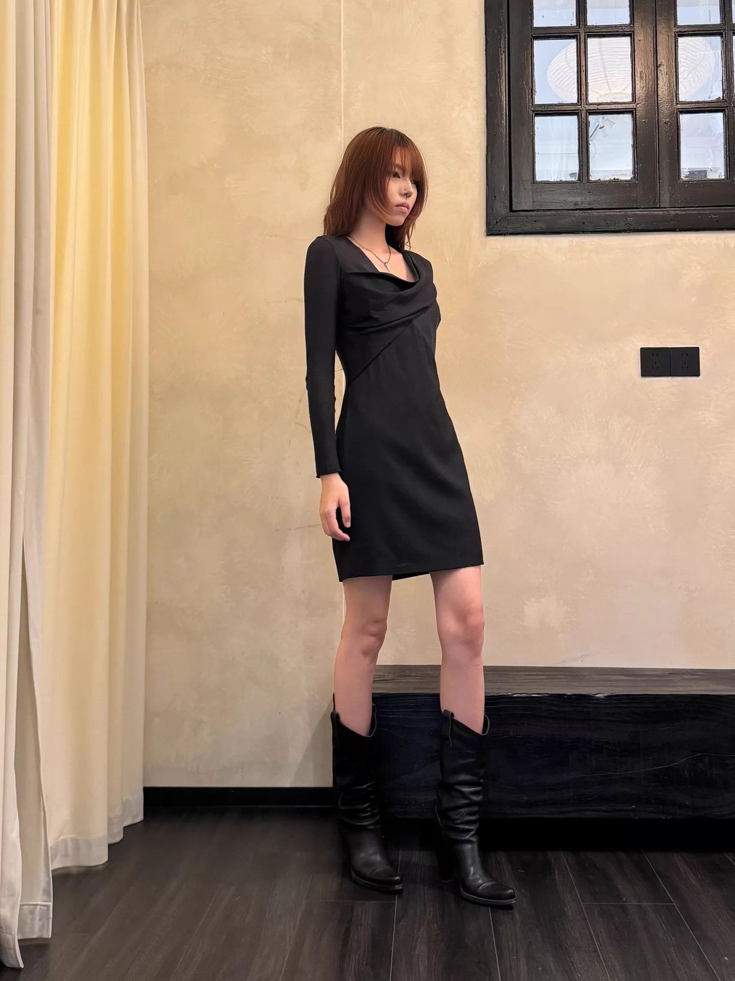 Helmut Lang Helmut Lang Deconstructed Wool Tie LS Dress Size 4 Vintage Size S / US 4 / IT 40 - 4 Thumbnail