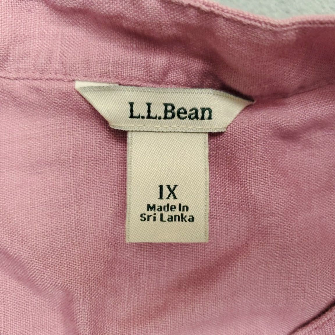 Vintage VINTAGE LL Bean Tunic Womens 1X Rose 100% Linen Pleated Mandarin Collar Retro Shirt Top Button-Up Size XL / US 12-14 / IT 48-50 - 4 Thumbnail