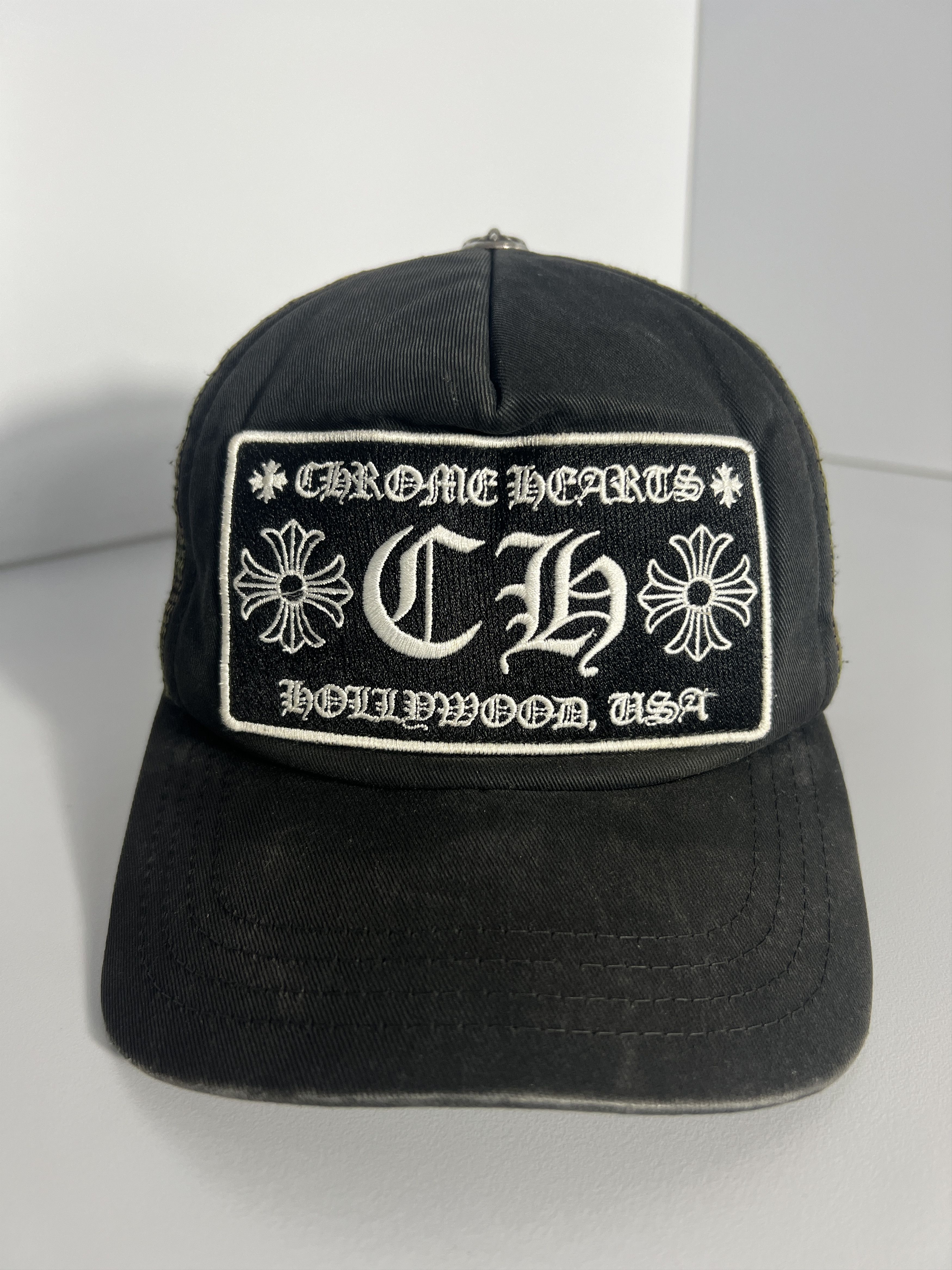 Chrome Hearts CH Hollywood USA Trucker Hat Black/Camo