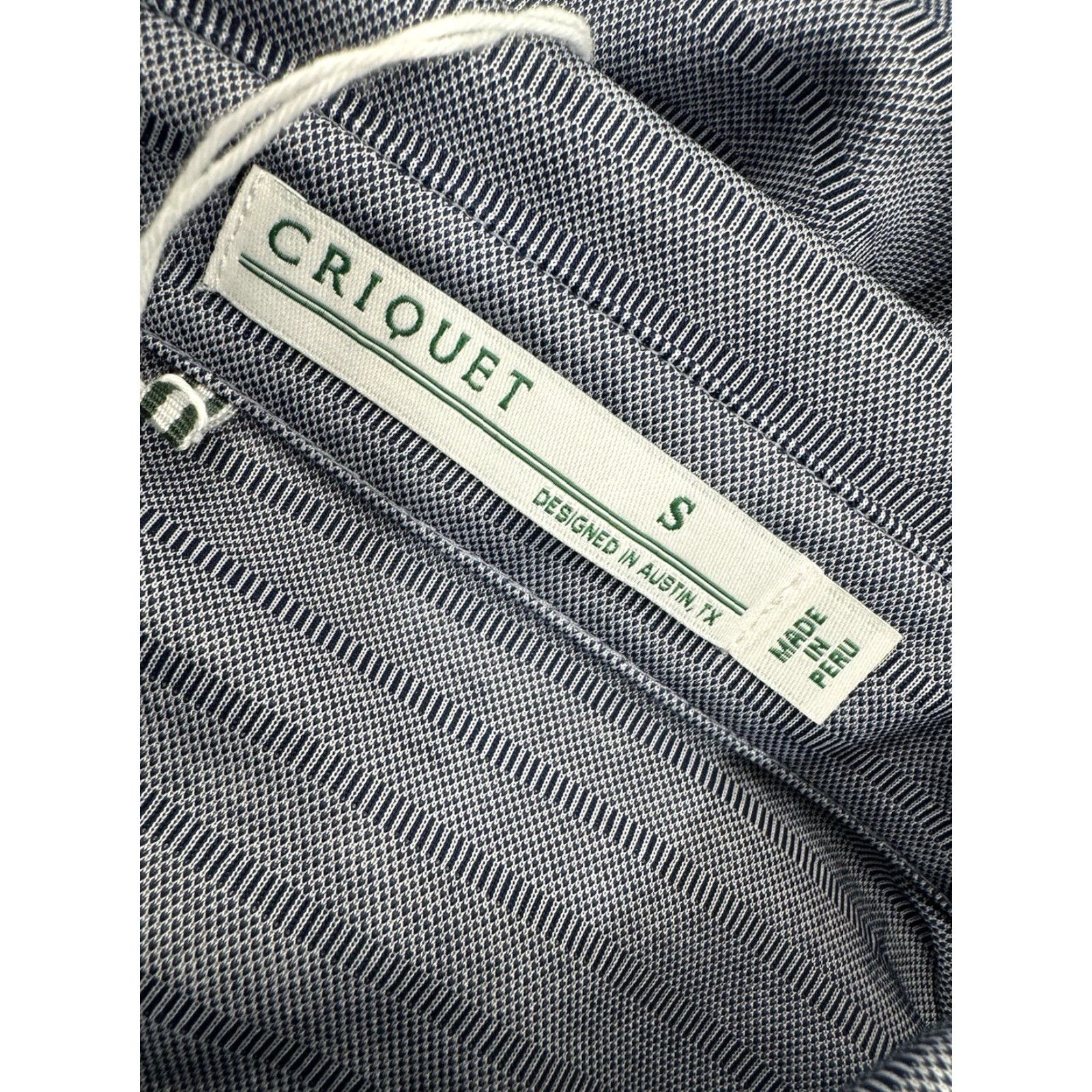 Logo 7 Criquet Rugby Shirt - Striped Lightweight Long Sleeve Polo - Embroidered Logo - S - Slightly Grayish Blue - Mens Size US S / EU 44-46 / 1 - 5 Thumbnail