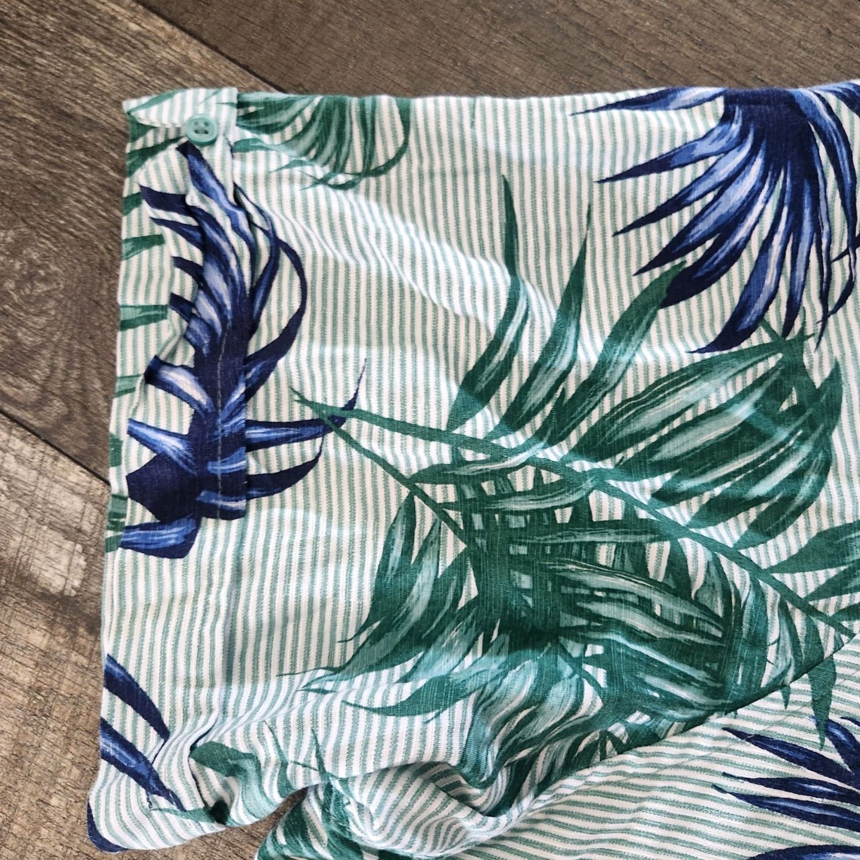 Cubavera Cubavera Hawaiian Shirt Mens XXL Tropical Palms AOP Blue Green Beach Size US XXL / EU 58 / 5 - 4 Thumbnail