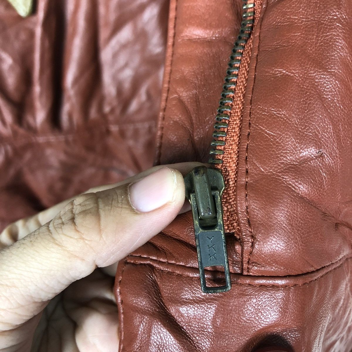 Japanese Brand 🔥VINTAGE BIKER LEATHER JACKET LA HATHOR ISSEY MIYAKE Size US M / EU 48-50 / 2 - 18 Thumbnail
