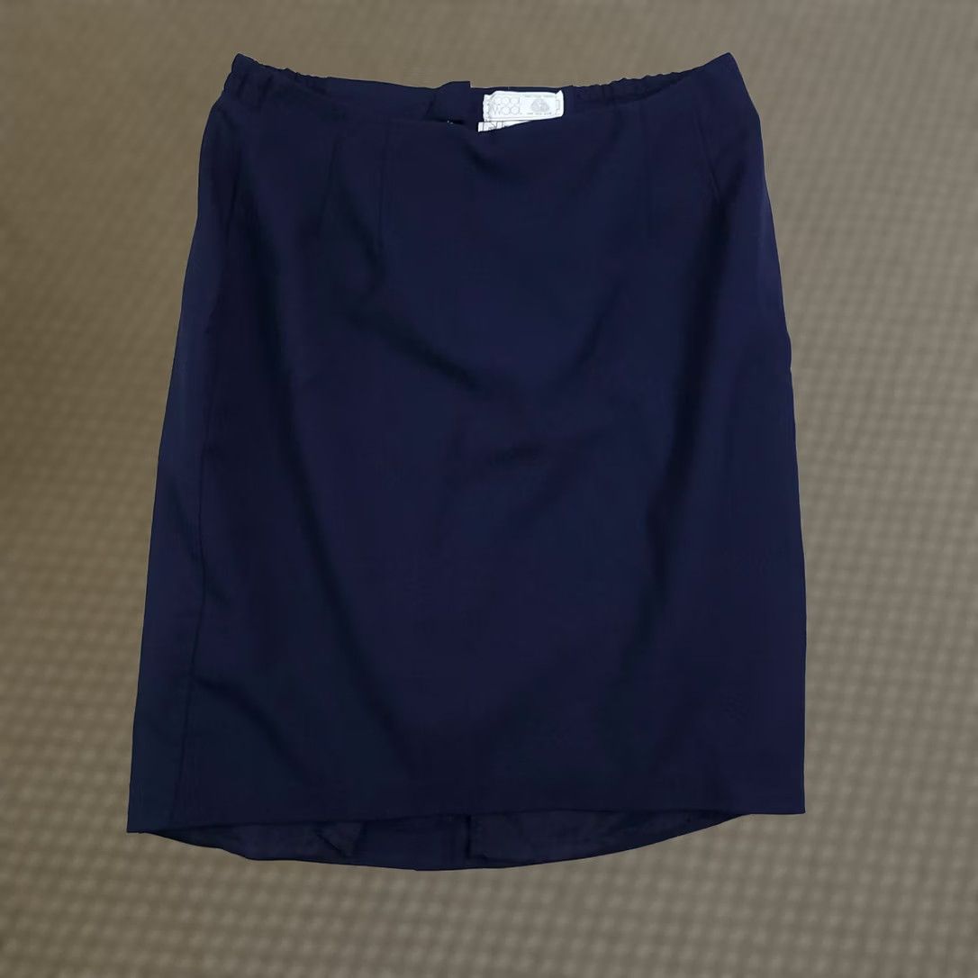 Vintage Vintage~Nygard Collection~Wool Pencil Lined Skirt Blue Sz 16 Size 38" / US 16 / IT 52 - 1 Thumbnail