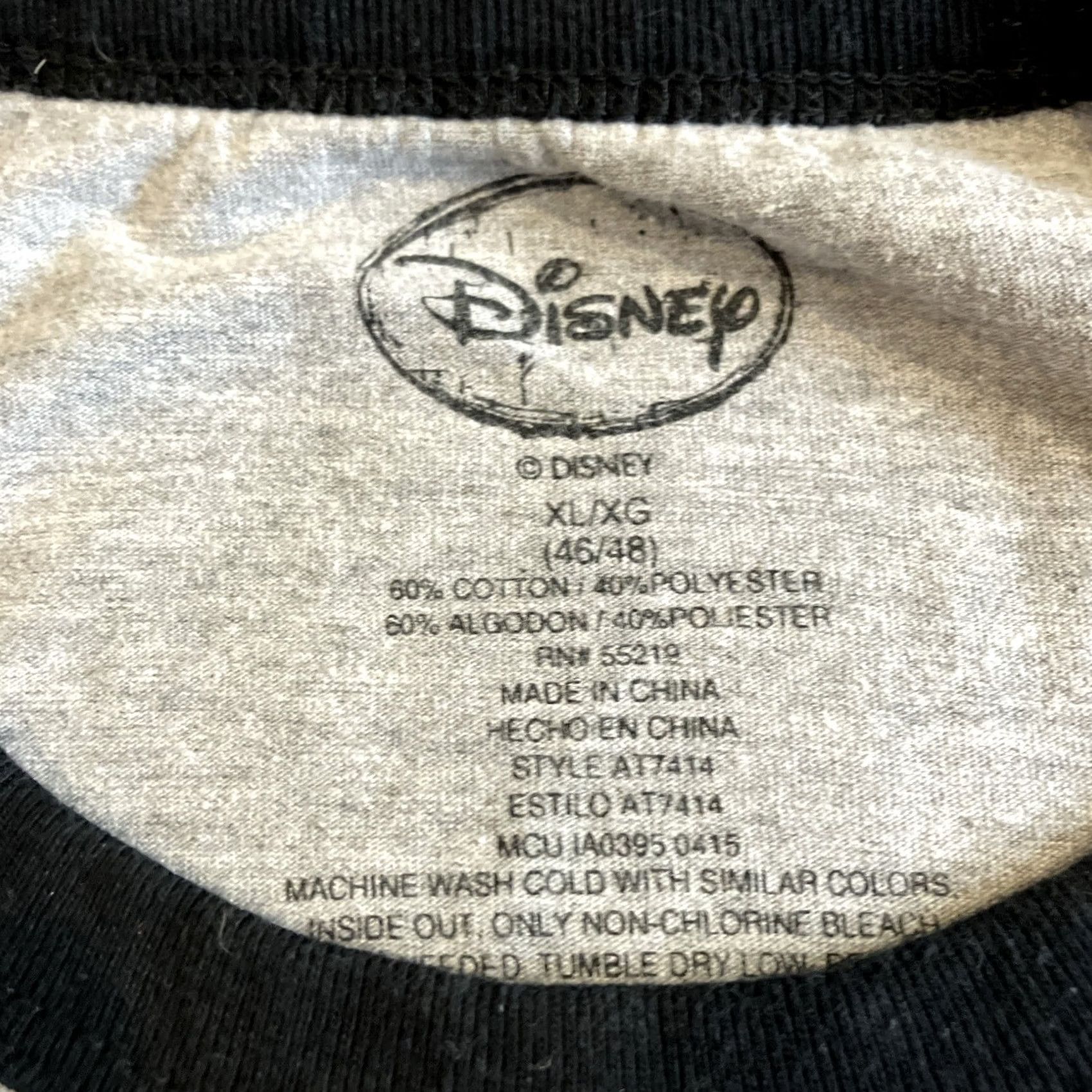 Disney Walt Disney Mickey Mouse Ringer T Shirt Gray Black Large Size US L / EU 52-54 / 3 - 3 Thumbnail