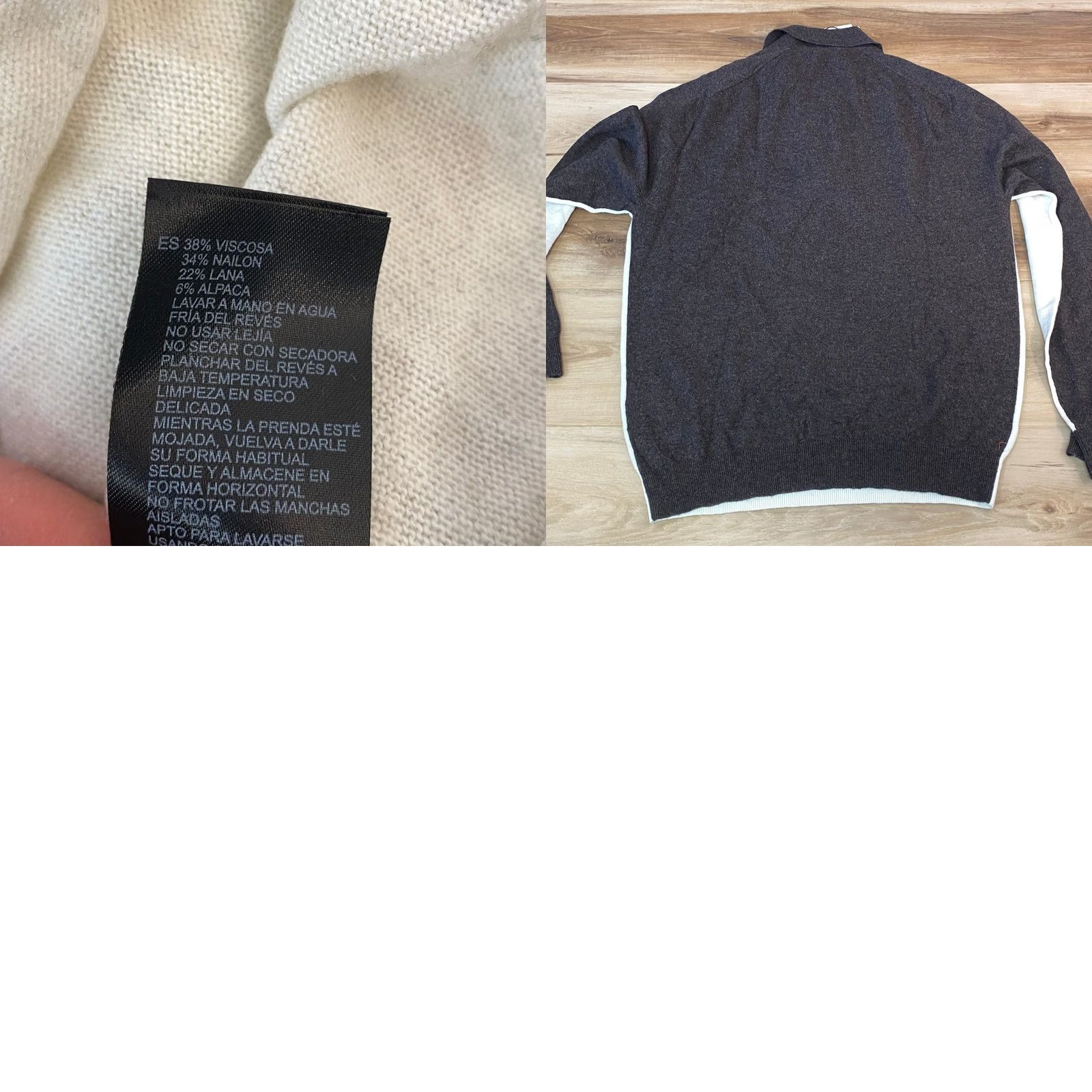 Reiss Reiss Silverthorn Intarsia Knit Quarter Zip Polo Sweater Medium Chocolate Cream Size US M / EU 48-50 / 2 - 8 Thumbnail