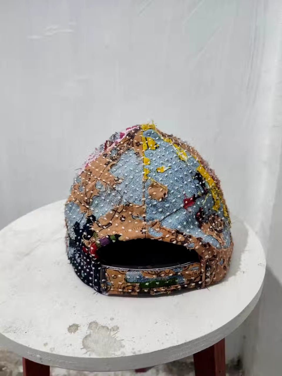 Handmade Custom Made Distressed Paisley patchwork Boro hats Size ONE SIZE - 12 Thumbnail