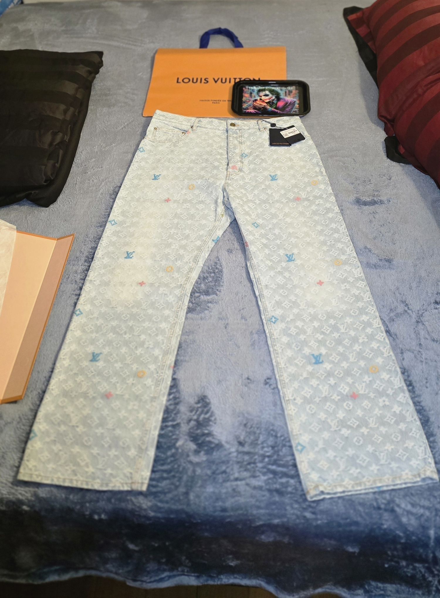 Louis Vuitton × Tyler The Creator Monogram Denim Jeans Size US 36 / EU 52 - 1 Thumbnail