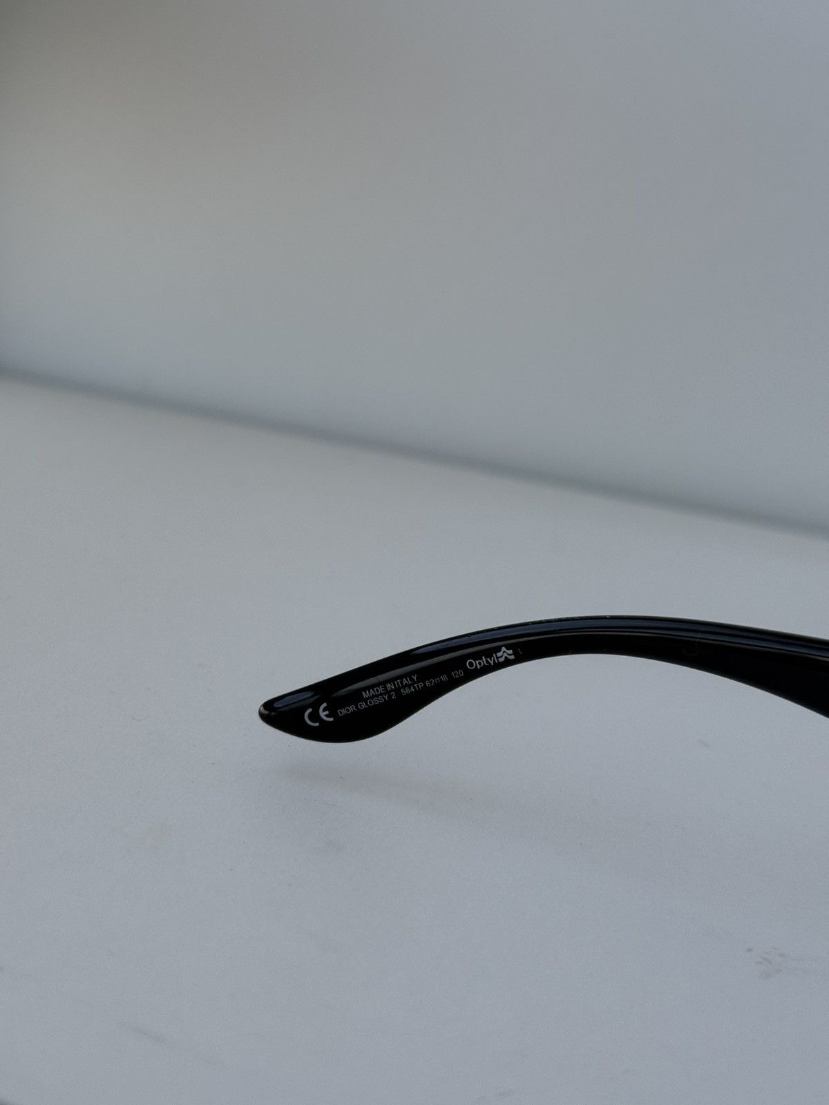Dior Christian Dior Glossy 2 Black Oval Wrap Sunglasses 58-19 Size ONE SIZE - 9 Thumbnail