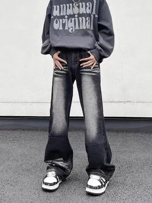 VIBE Vintage washed draped straight-leg jeans Size US 32 / EU 48 - 5 Thumbnail