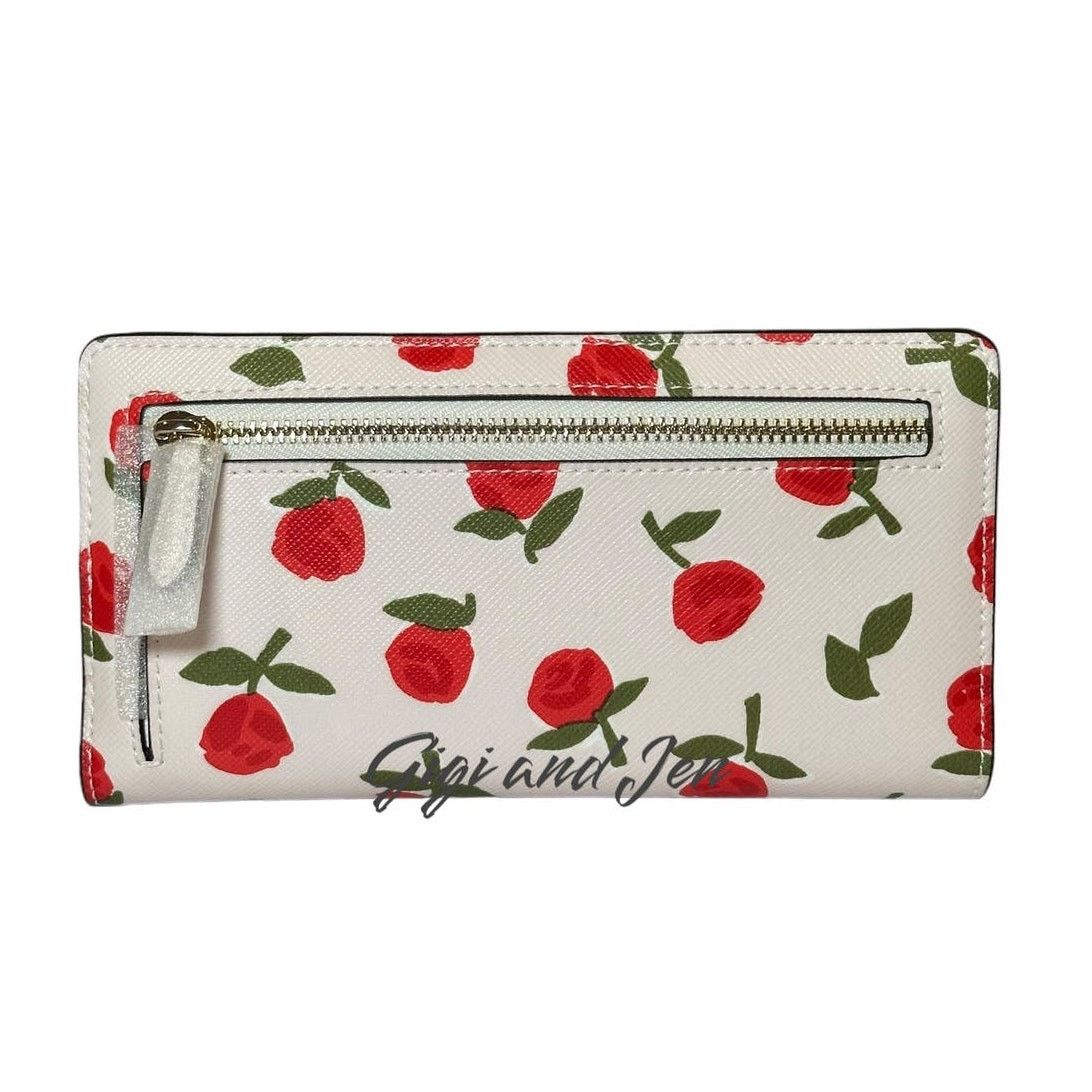 Kate Spade Kate Spade Dana Festive Rossette Large Bifold Wallet Rose Size ONE SIZE - 3 Thumbnail