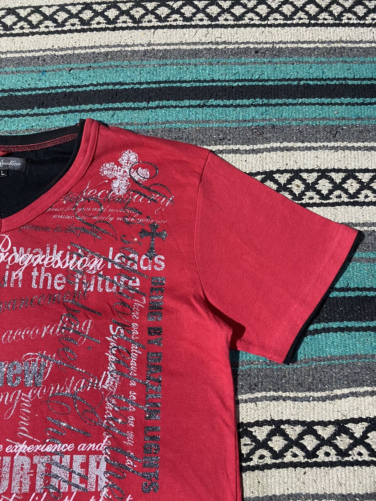 Japanese Brand 2000s OriginRemahGear - Vkei Poem Shirt Size US M / EU 48-50 / 2 - 2 Thumbnail