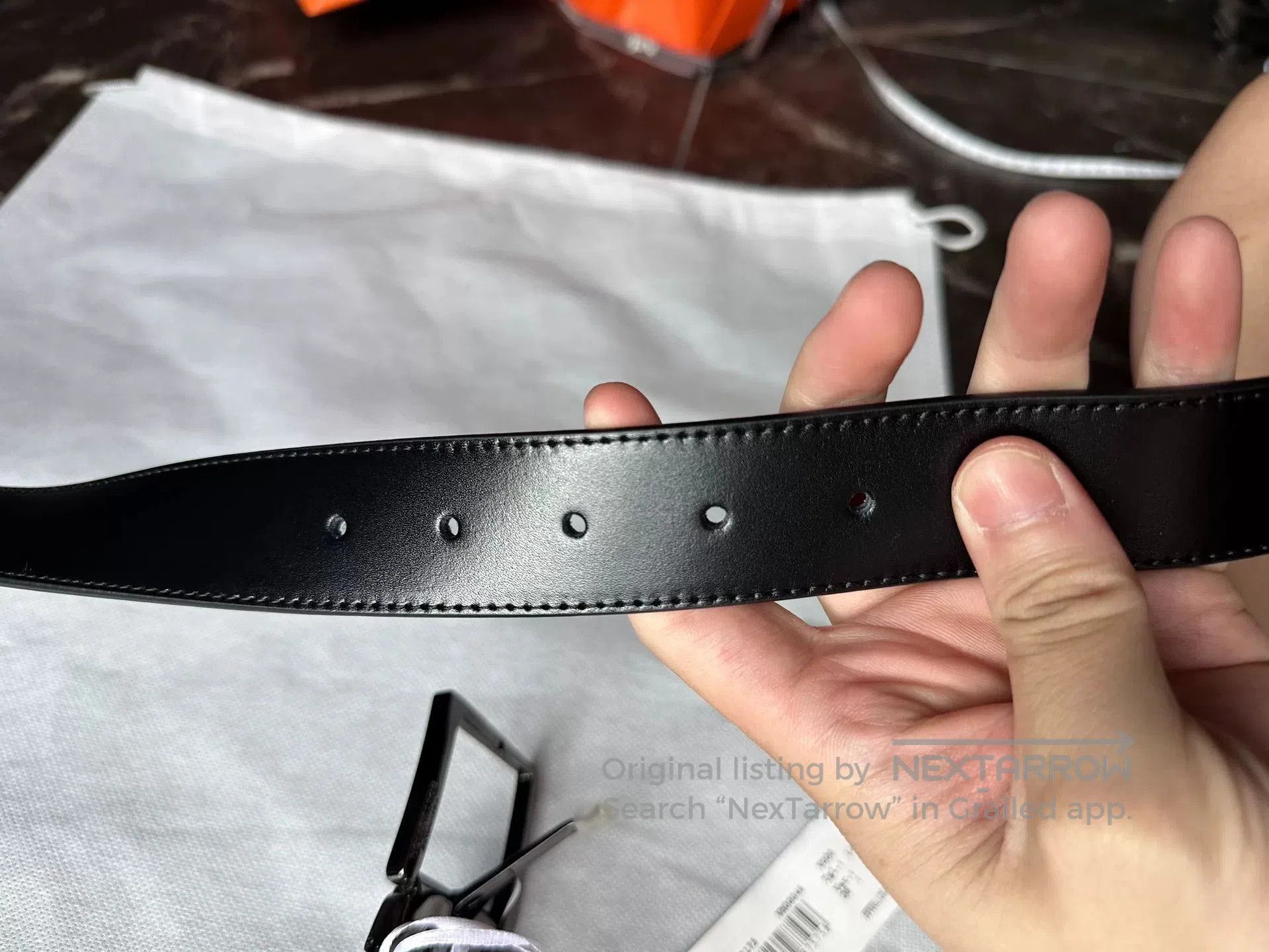 Versace Versace Men's Black Leather Belt. Size ONE SIZE - 6 Thumbnail