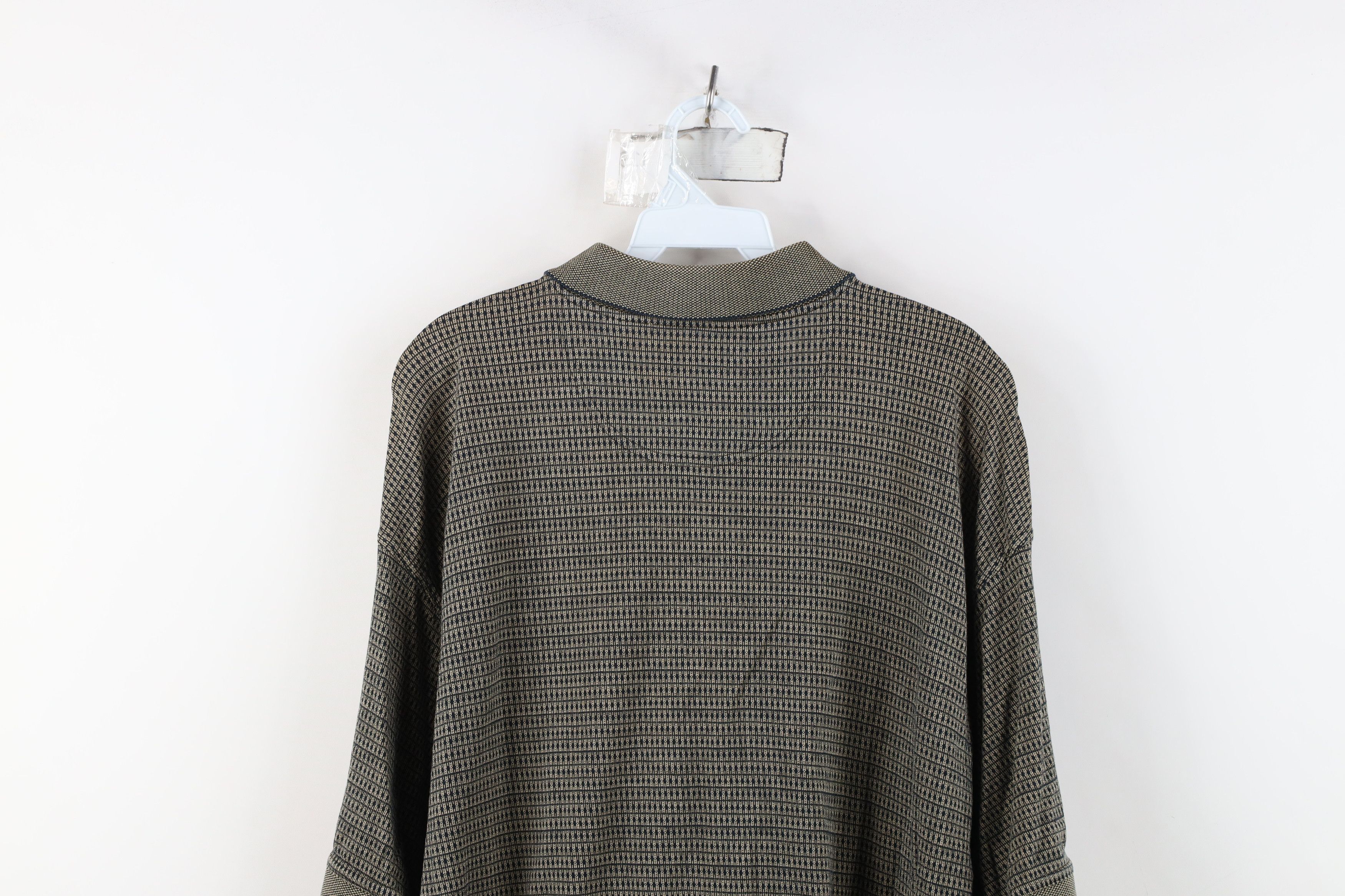 Vintage Vintage 90s Streetwear Geometric Knit Golf Polo Shirt Size US XL / EU 56 / 4 - 12 Thumbnail