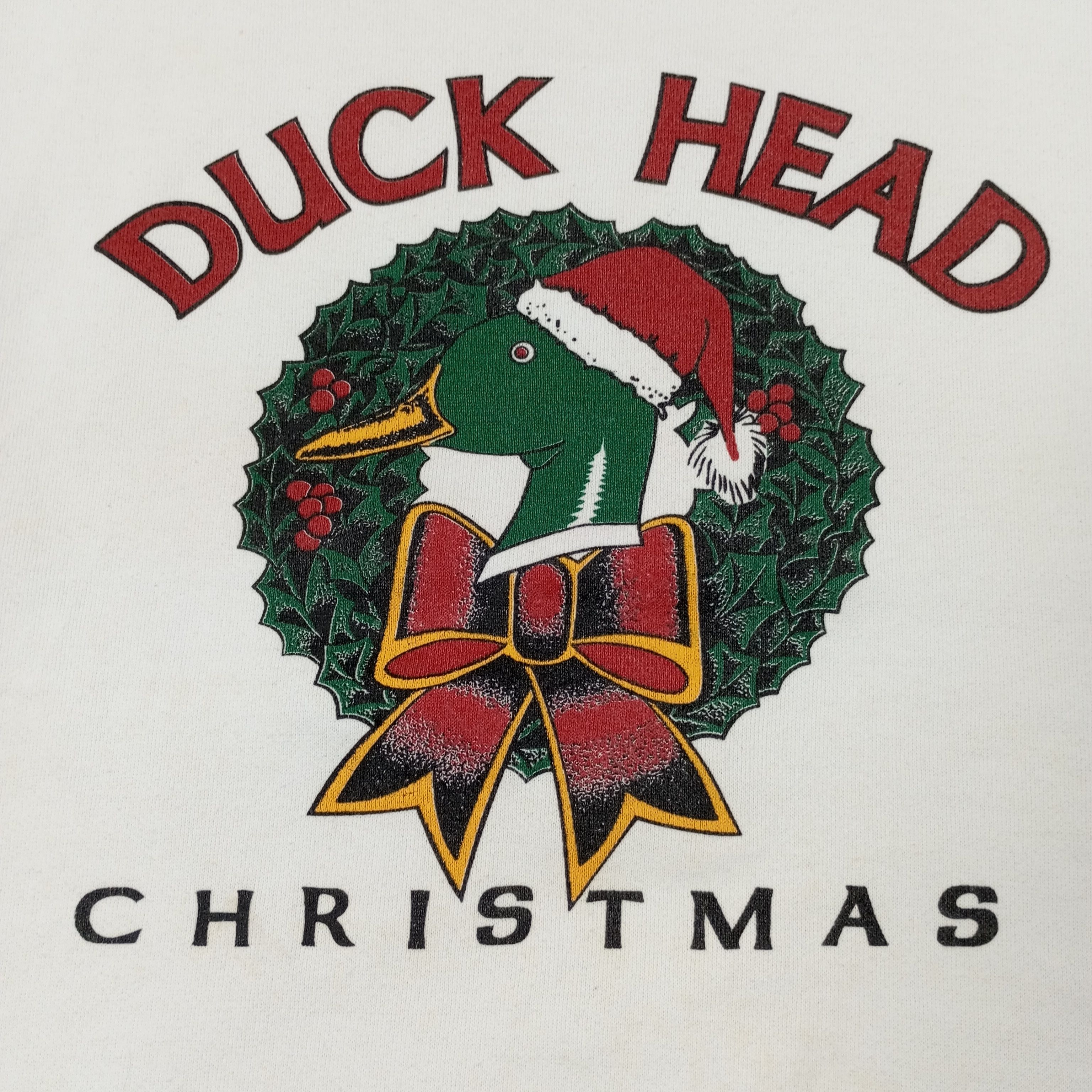 Vintage Duck Head Christmas Streetwear Vintage Sweatshirt c253n7 Size US L / EU 52-54 / 3 - 2 Thumbnail