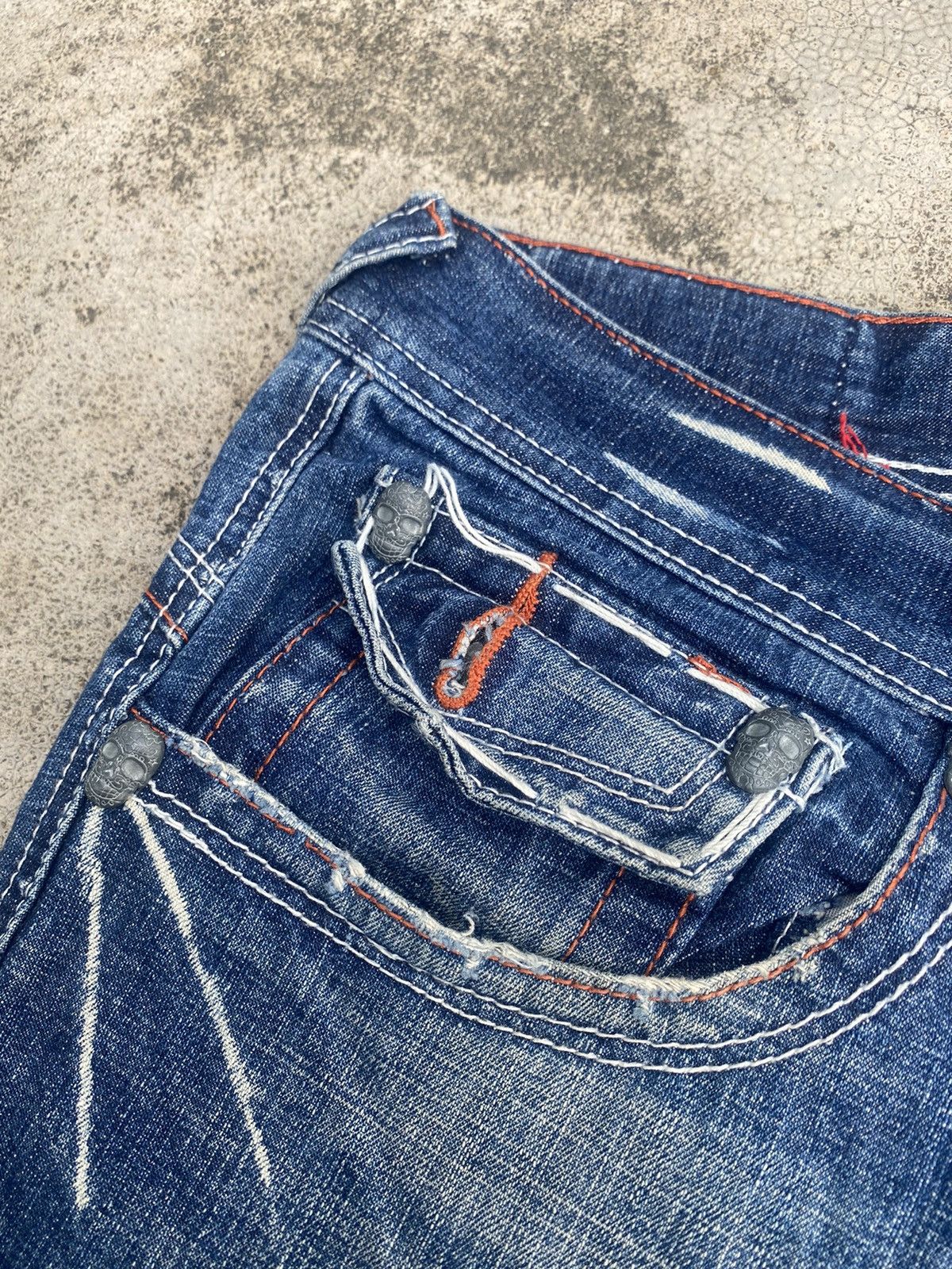 Japanese Brand Flare Jeans Raguna faded Bootcut Size US 32 / EU 48 - 11 Thumbnail