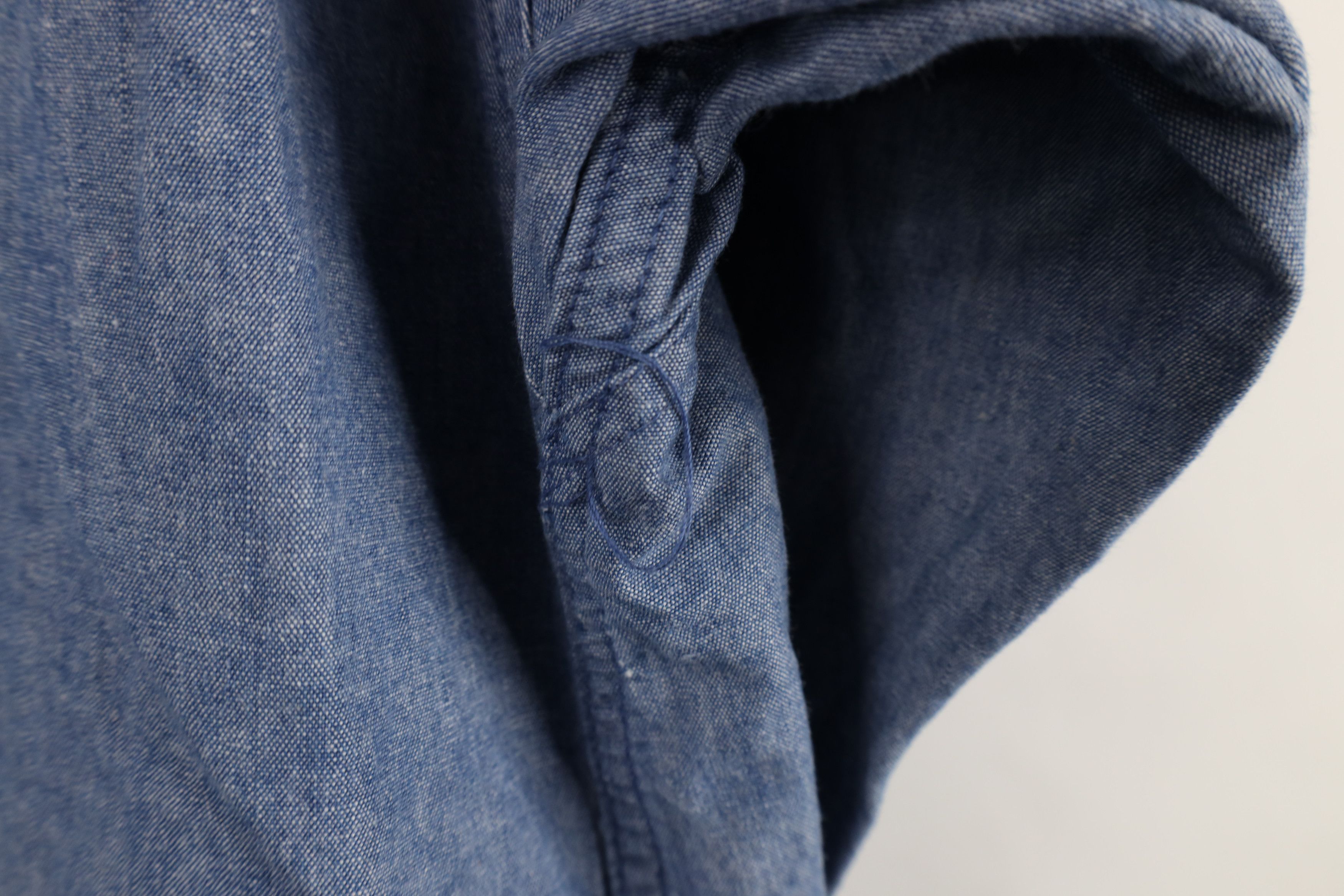Vintage Vintage 70s Streetwear Chambray Collared Button Shirt Jacket Size US L / EU 52-54 / 3 - 9 Thumbnail