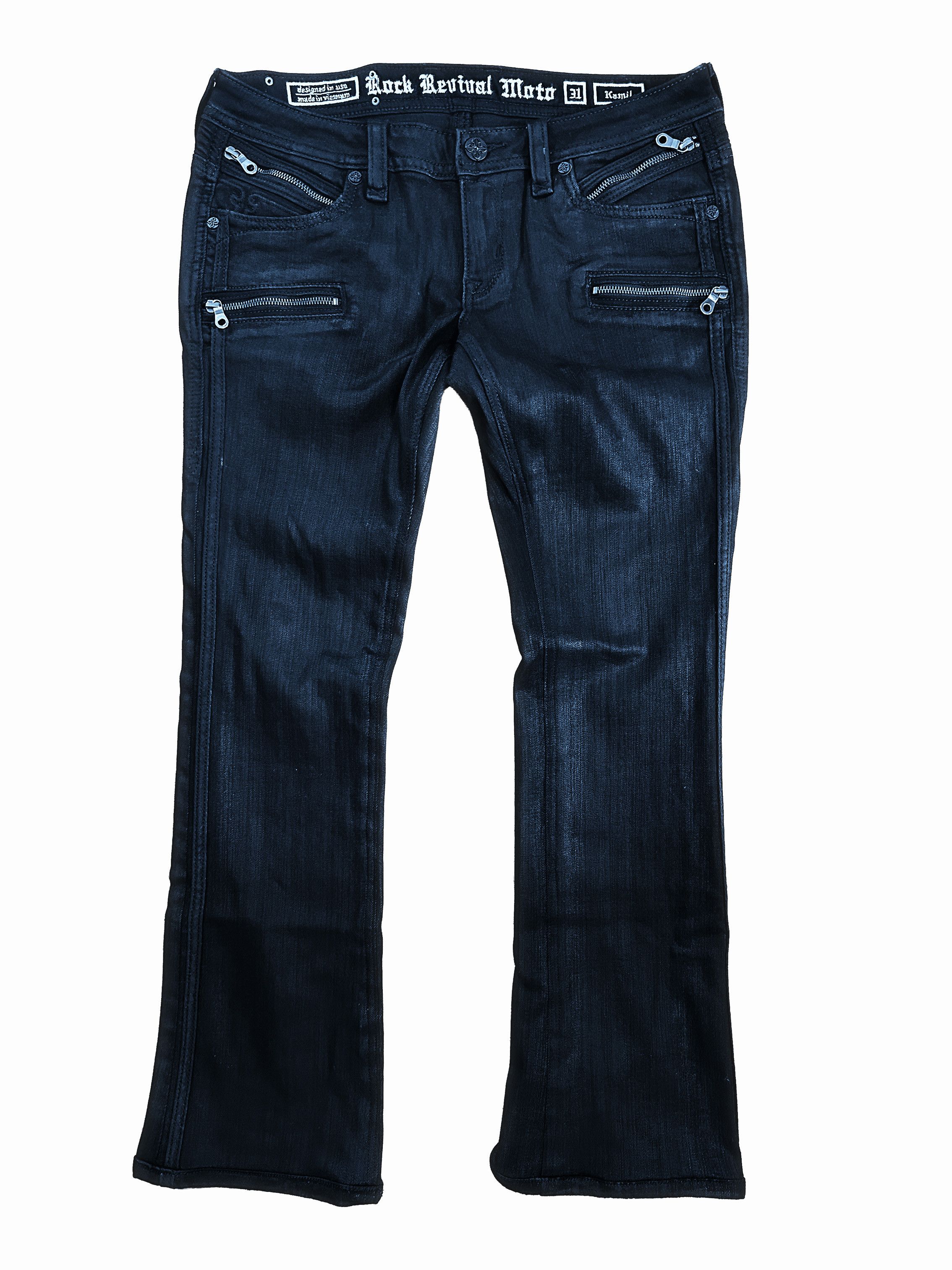 Waxed Black Kamil Moto Skinny Jeans