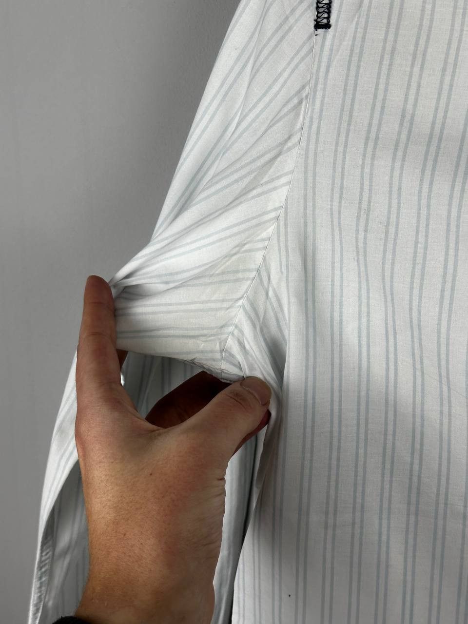 Armani Rare Vintage Armani Jeans Shirt Long Sleeve Striped Shirt Size US M / EU 48-50 / 2 - 9 Thumbnail