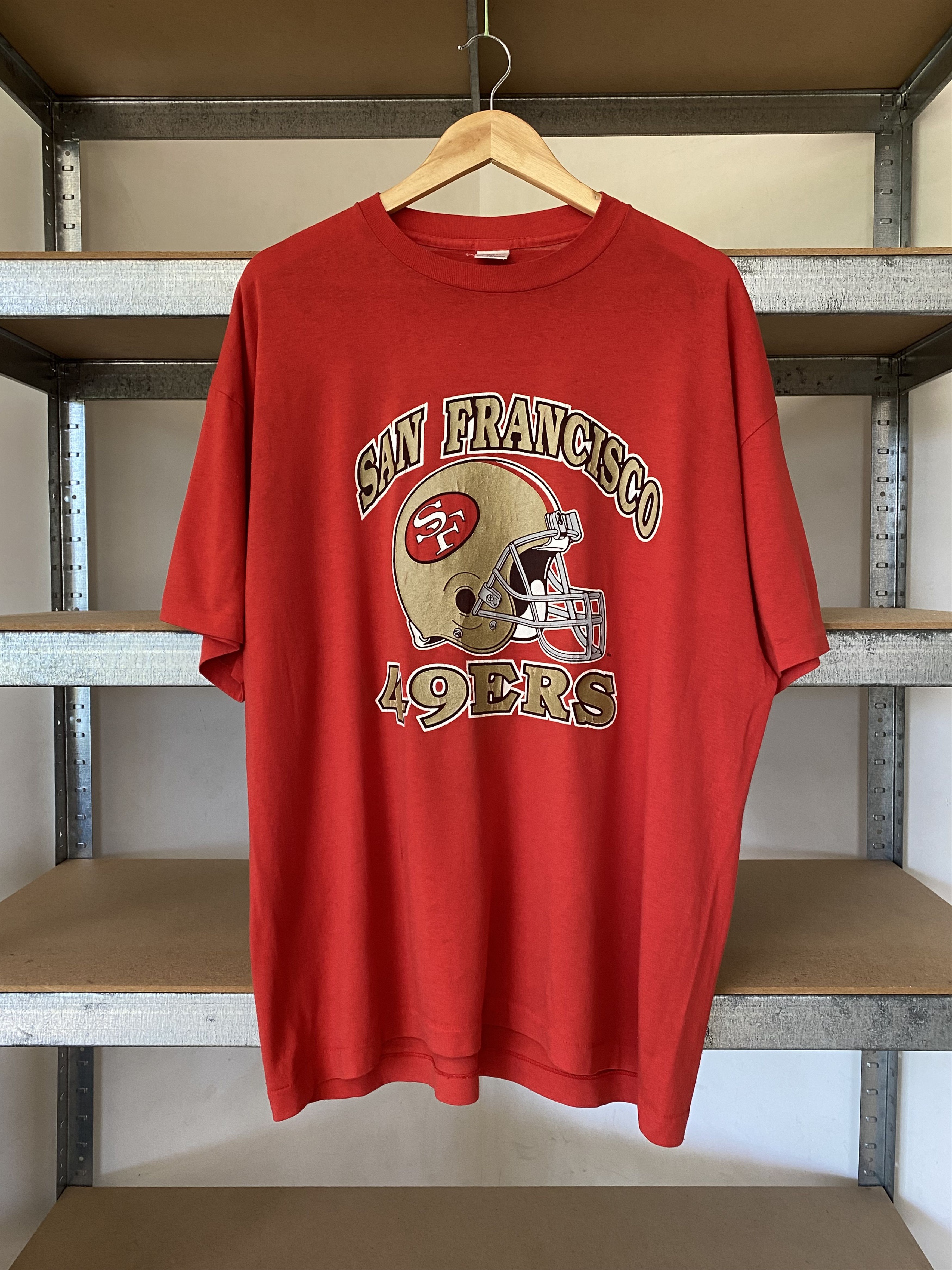 NFL × Vintage San Francisco 49ers Vintage 90s NFL Red Tee Size US XXL / EU 58 / 5 - 1 Thumbnail