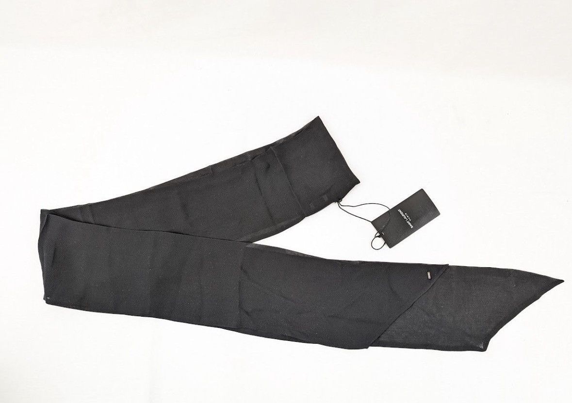 Saint Laurent Paris o1bca1st0525 Size:OS/Double Lavalliere Tie in Black Size ONE SIZE - 2 Thumbnail