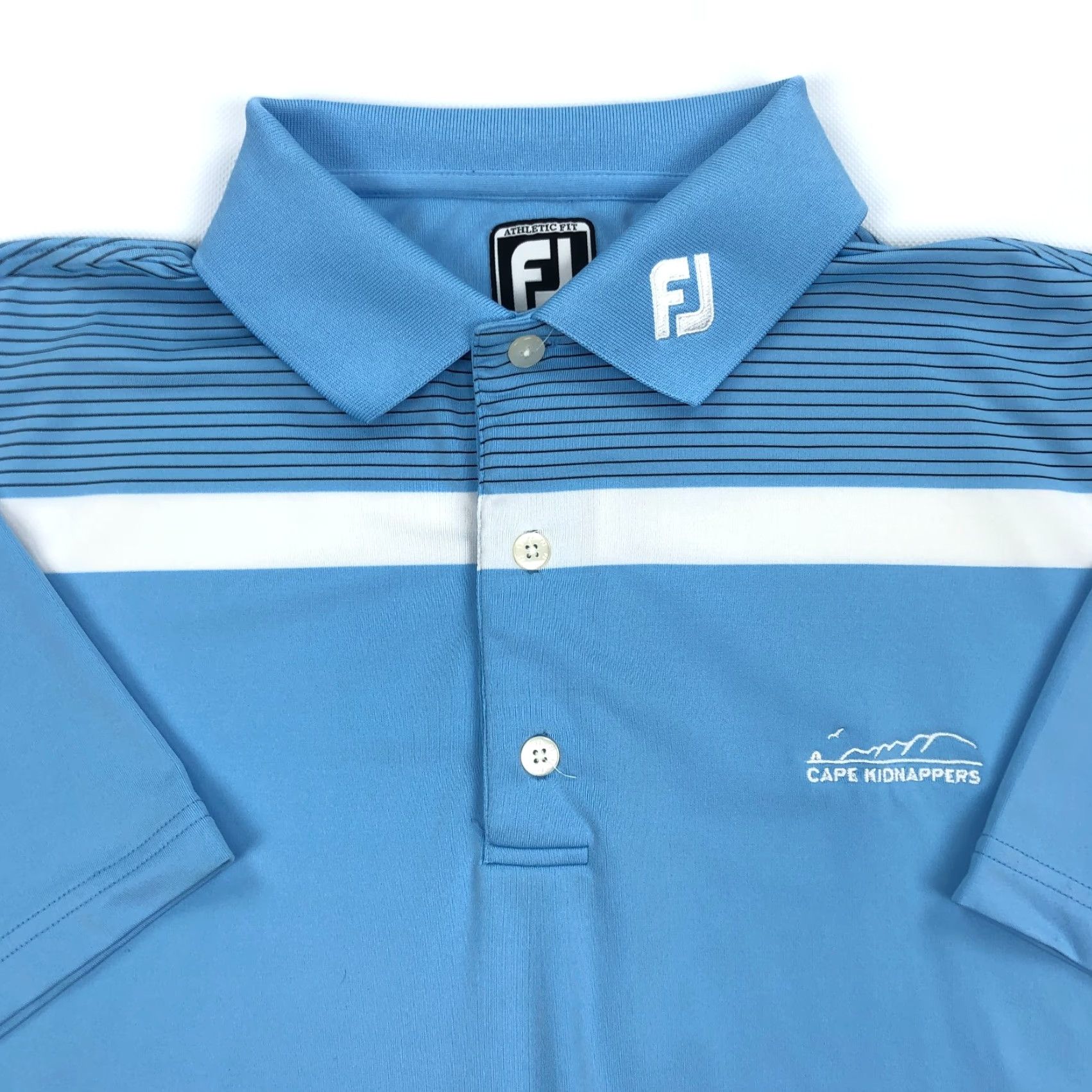 Footjoy FootJoy Polo Shirt Men M Blue Short Sleeve Collared Button Up Front Golf Performance Moisture Wicking Stretch UV UPF Sports Casual 2010s? Size US M / EU 48-50 / 2 - 2 Thumbnail