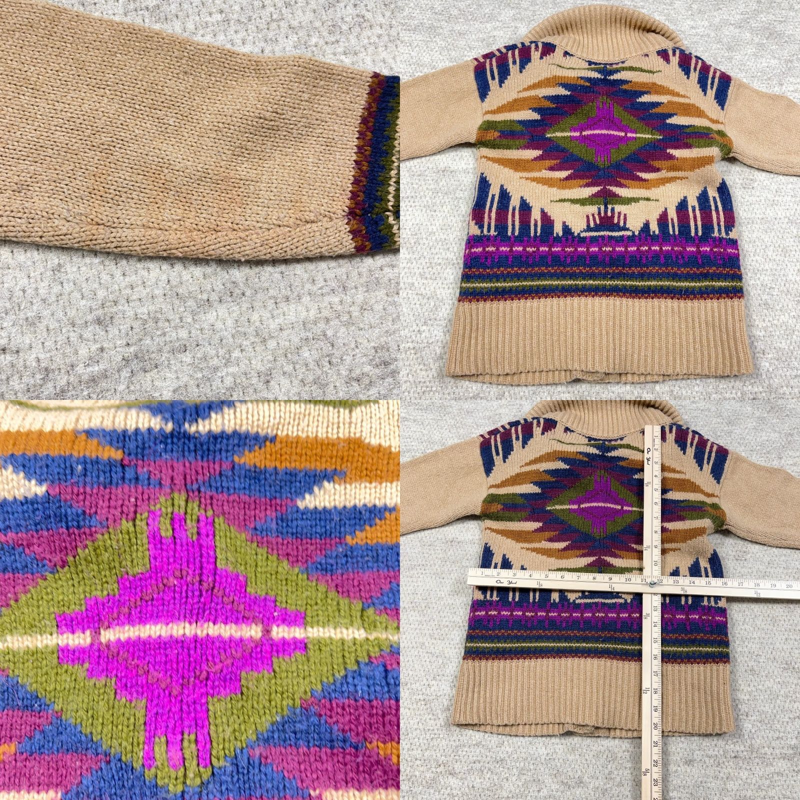 Eddie Bauer VINTAGE Eddie Bauer Cardigan Sweater Women Small Wool Alpaca Blend Aztec Southwestern * Size S / US 4 / IT 40 - 8 Thumbnail
