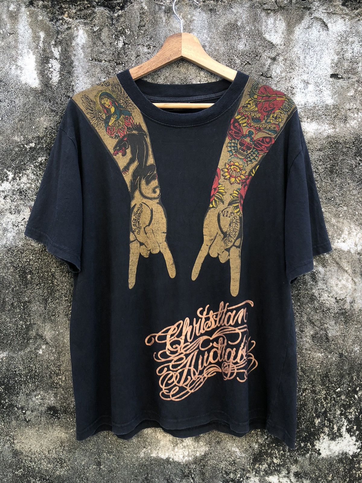 Christian Audigier Christian Audigier Tattoo Tee Size US L / EU 52-54 / 3 - 1 Thumbnail
