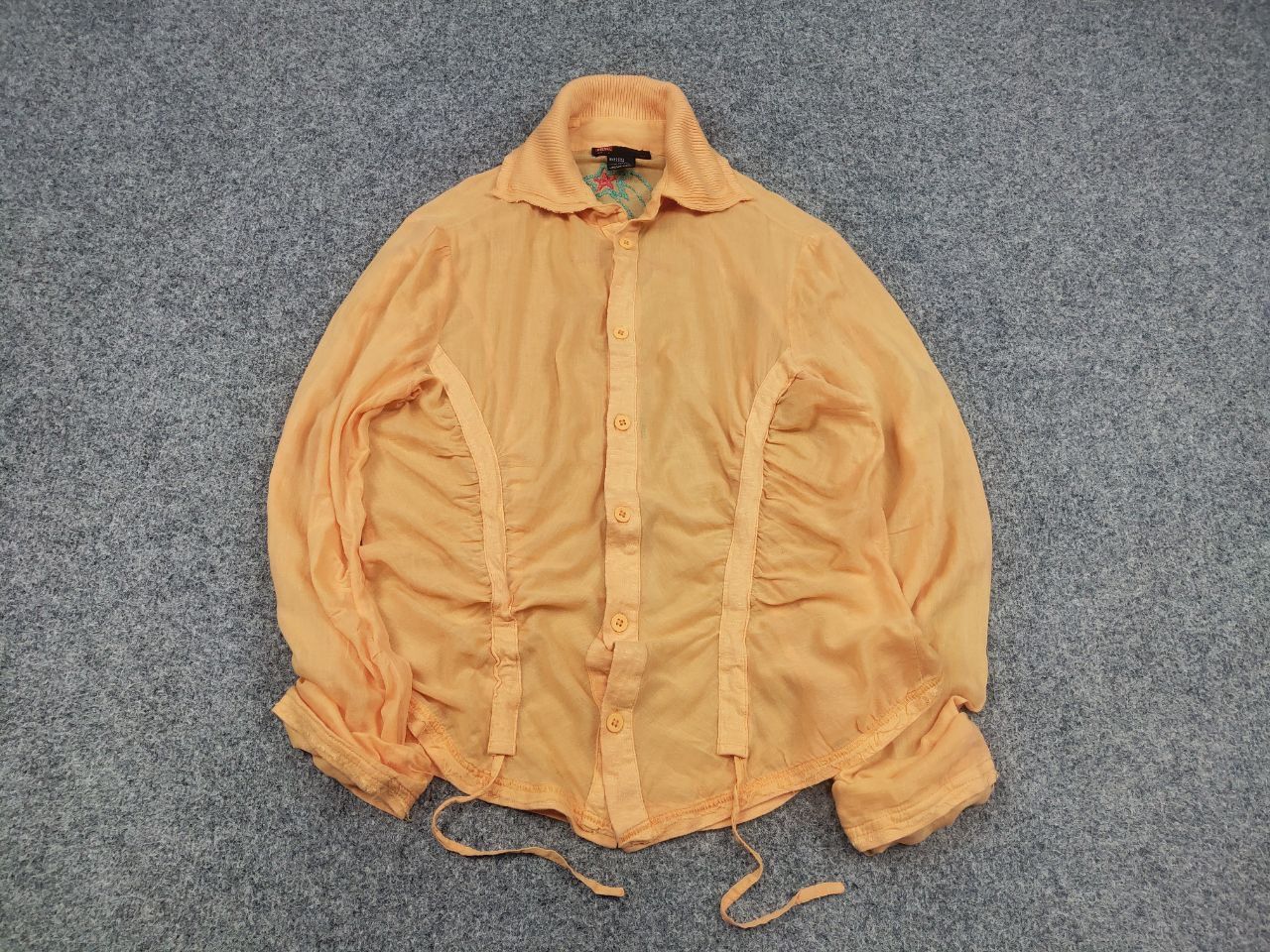 Diesel Vintage Diesel Y2K Blouse Shirt drawstrings embroidered logo Size L / US 10 / IT 46 - 2 Thumbnail