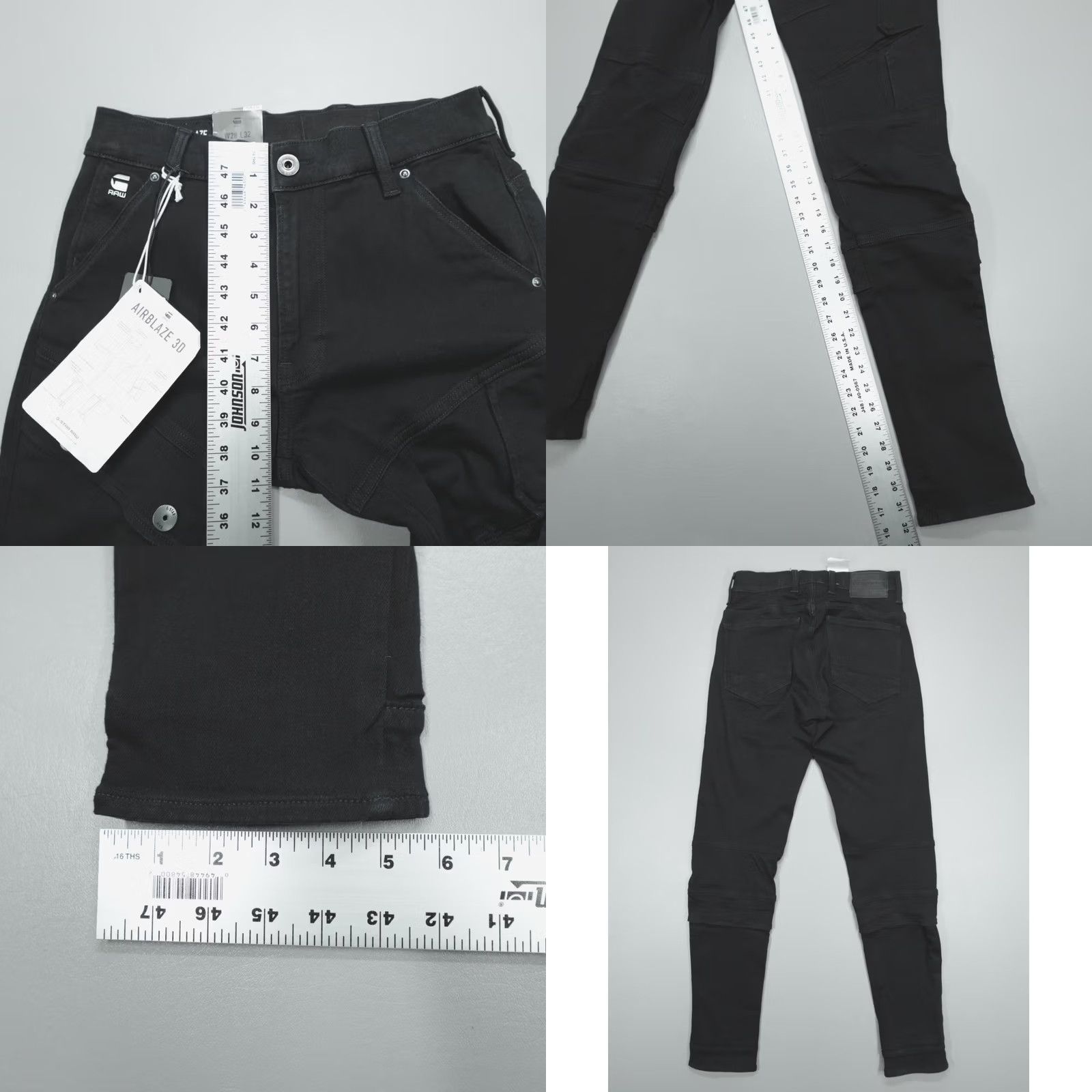 G-Star G-Star Raw Airblaze 3D Skinny Jeans Men’s 28x32 Black Denim Slim Waist 28 Inseam 32 Jeans Mens Size US 28 / EU 44 - 8 Thumbnail