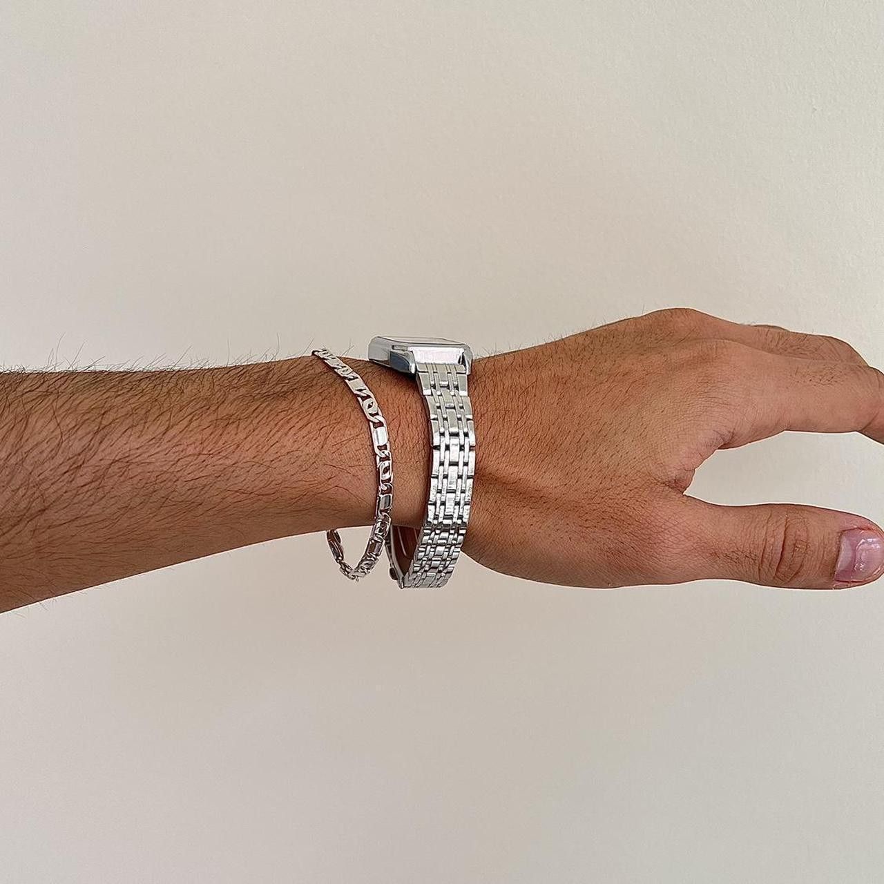 Jewelry × Vintage 2000s vintage dope rectangle stainless steel quartz watch Size ONE SIZE - 2 Thumbnail
