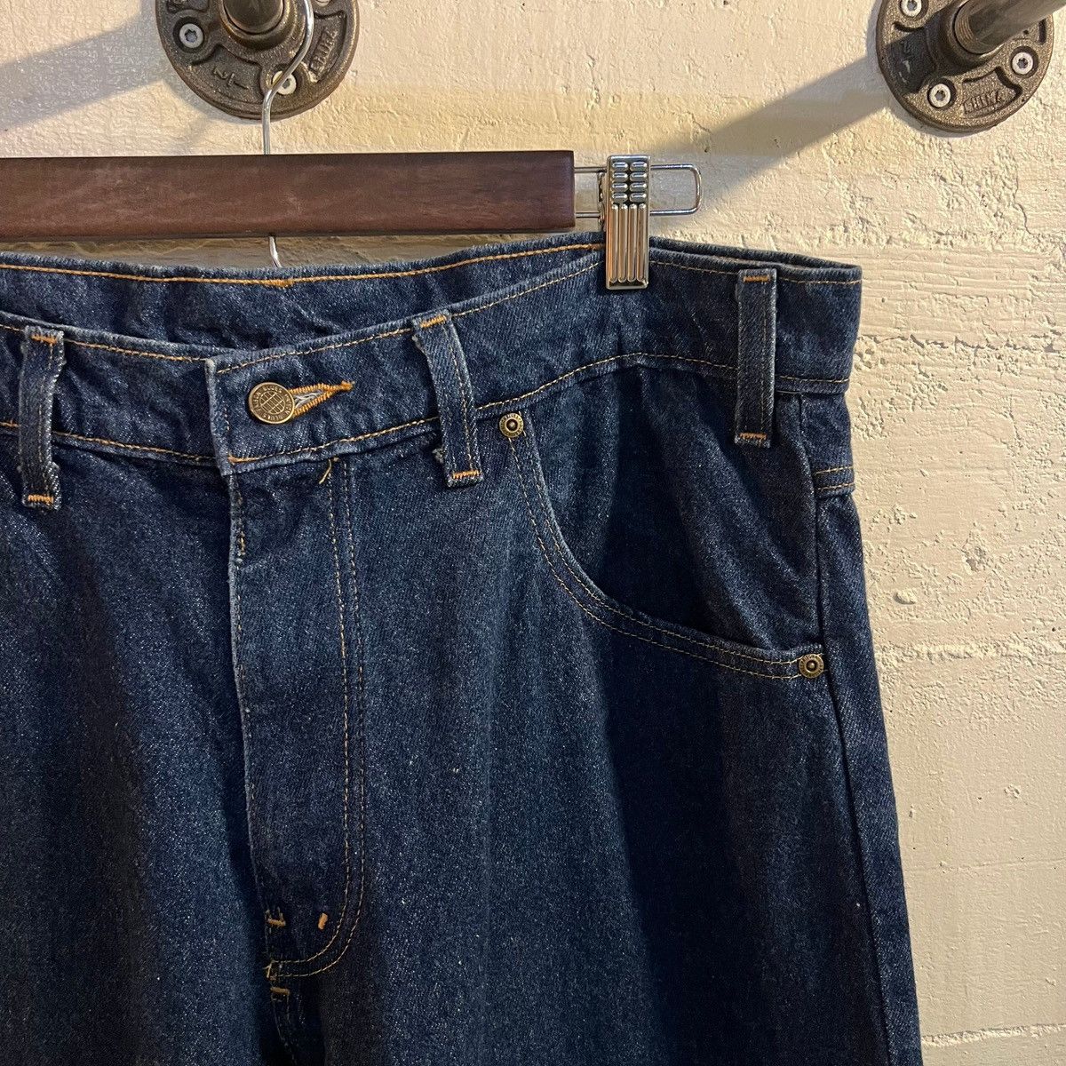Other Vintage 90's Prison Blues Raw Denim Relaxed Fit Jean 37 x 28 Size US 37 - 5 Thumbnail
