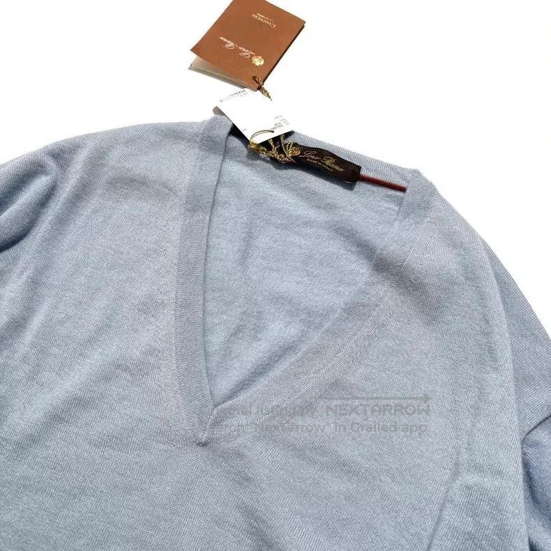 Loro Piana Loro Piana Men's Cashmere V-Neck Knit Sweater Size US M / EU 48-50 / 2 - 2 Thumbnail