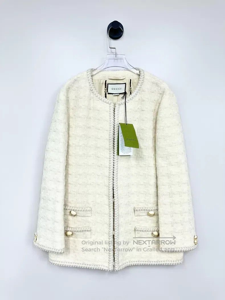 Gucci Gucci Beige small fragrance braided coat Size M / US 6-8 / IT 42-44 - 1 Thumbnail
