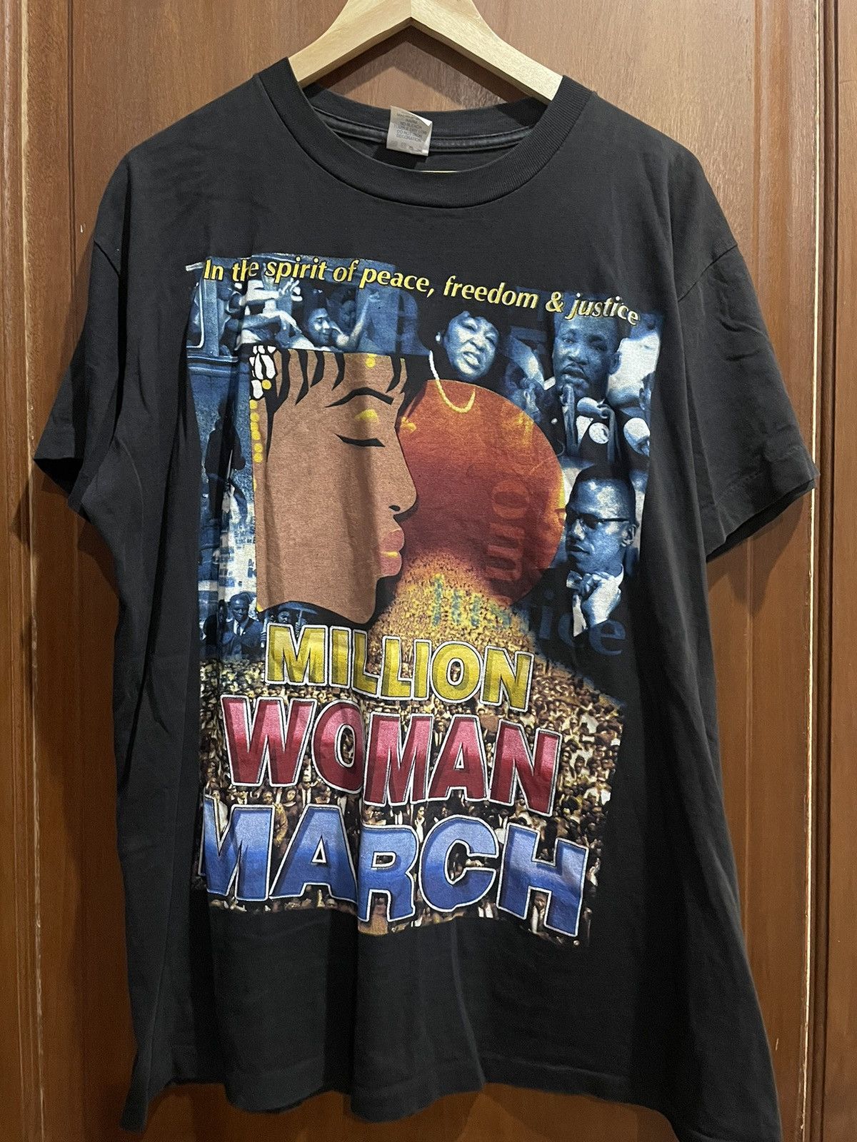 image of Vintage Million Woman March Raptee in Black, Men's (Size XL)