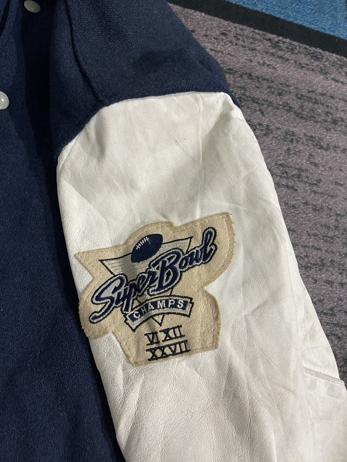NFL Vintage Delong Nfl Cowboys Varsity Jacket Size US XL / EU 56 / 4 - 12 Thumbnail