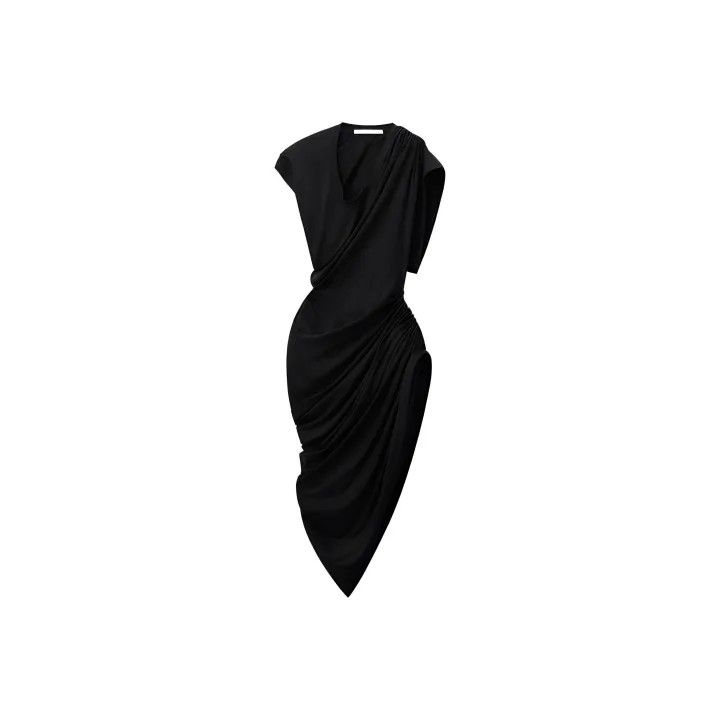 Alexander Wang Alexander Wang SS23 Asymmetrical Black Dress 0079 Size S / US 4 / IT 40 - 1 Thumbnail