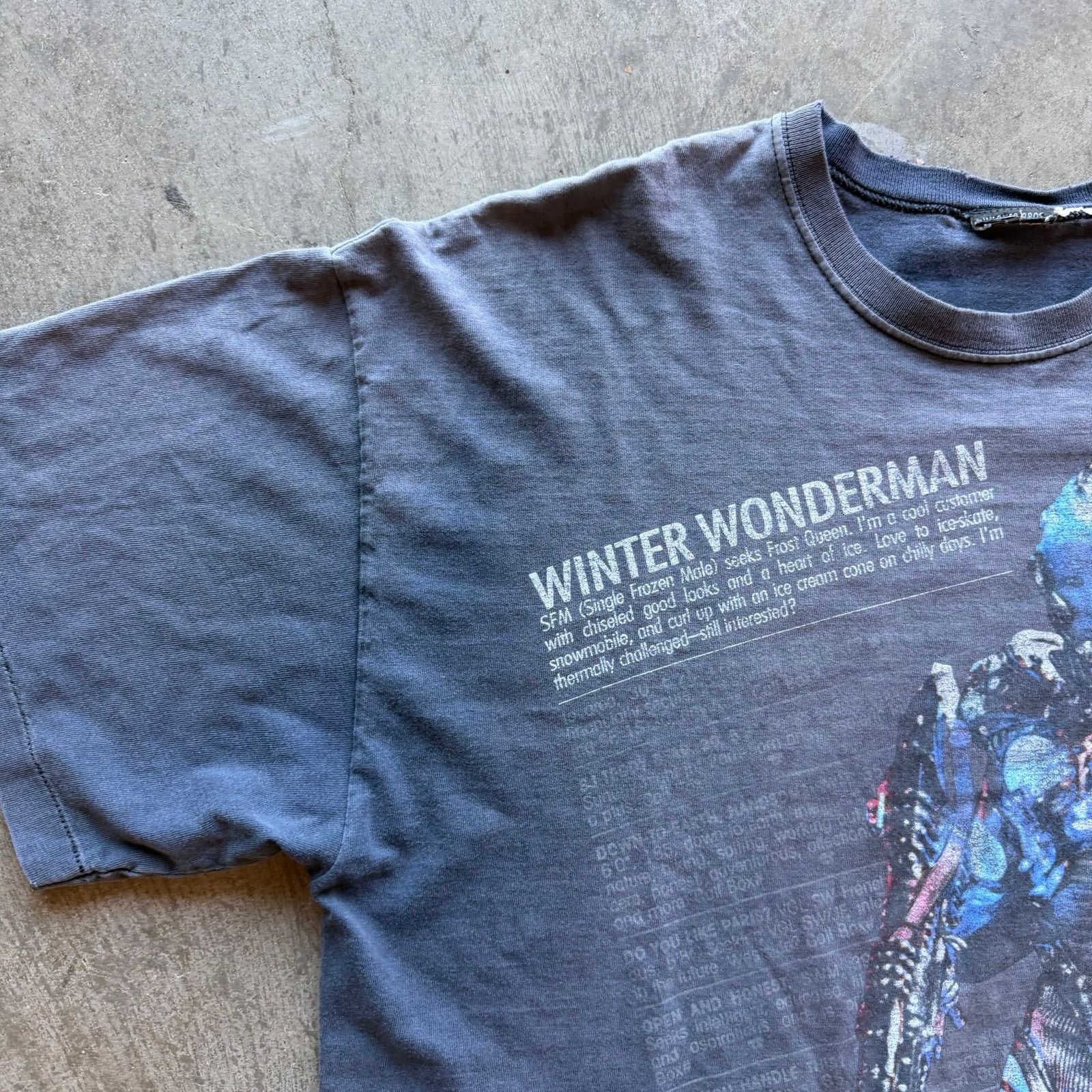 Vintage 1996 Batman Winter Wonderman Dr Freeze Tee Size US XL / EU 56 / 4 - 5 Thumbnail