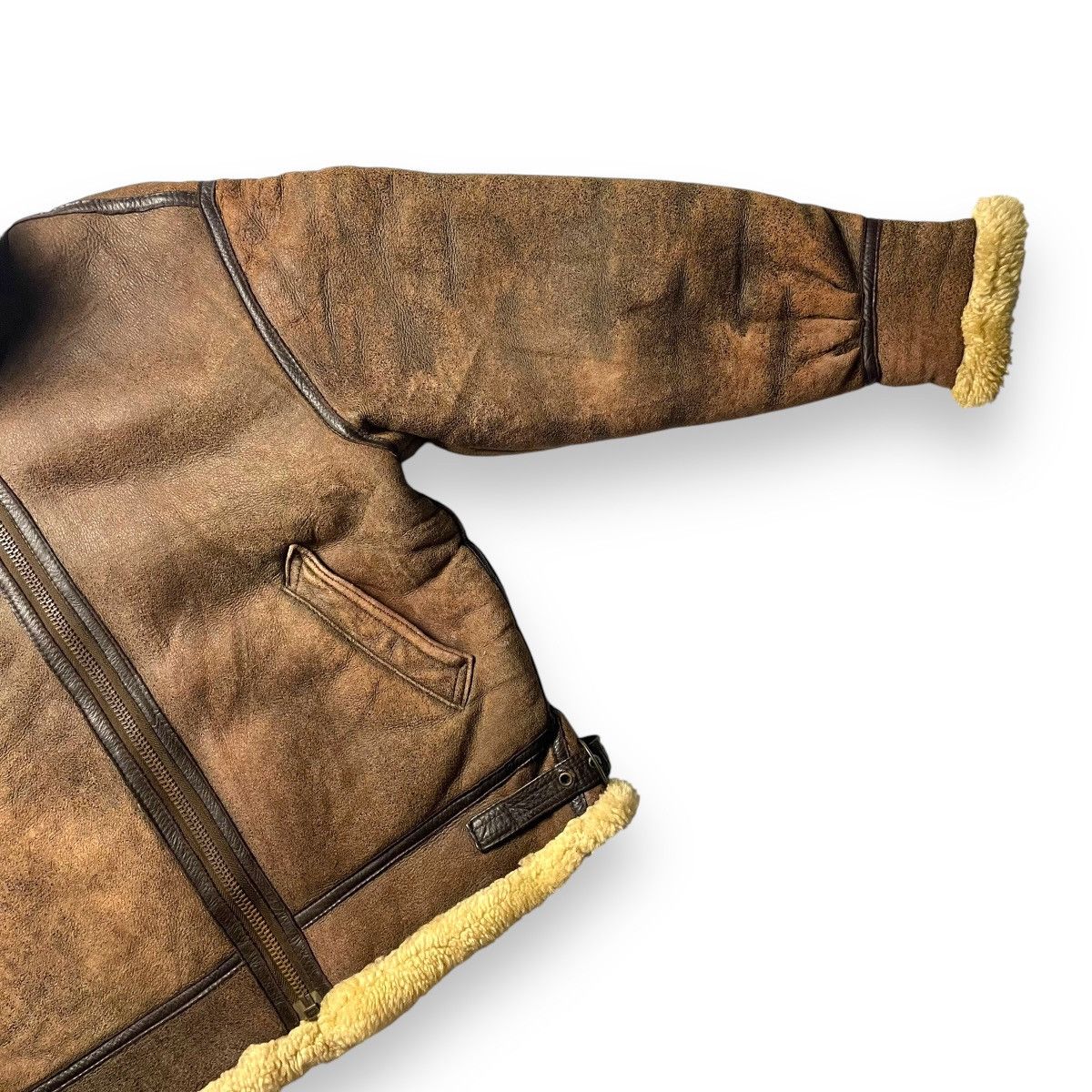 Genuine Leather VINTAGE B3 SHEEPSKIN FLIGHT GLEEMAN MILITARY JACKET Size US M / EU 48-50 / 2 - 6 Thumbnail