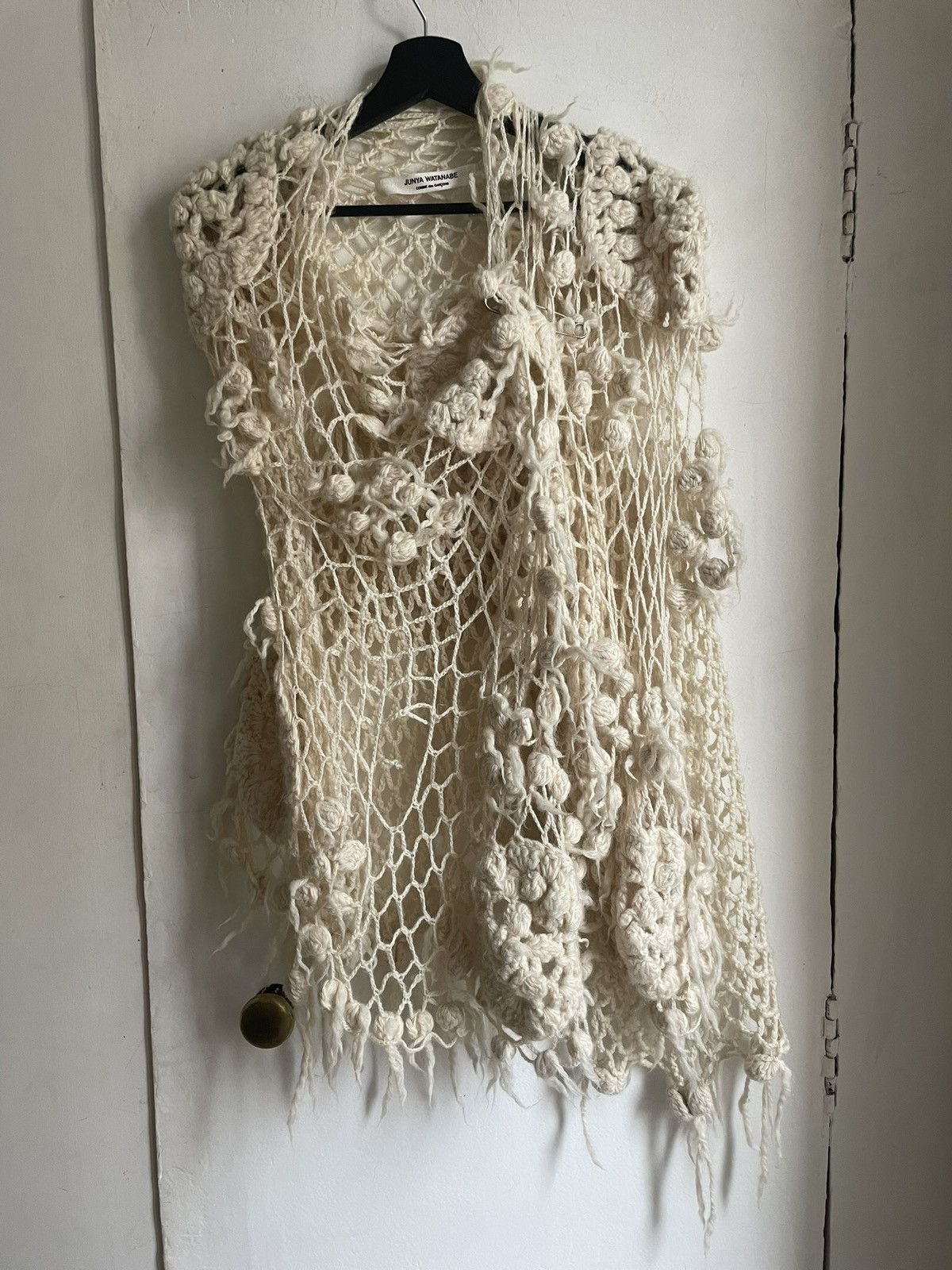 Comme des Garcons × Junya Watanabe Junya Watanabe AD2004 Knit Poncho Cardigan Cloak Size ONE SIZE - 1 Thumbnail