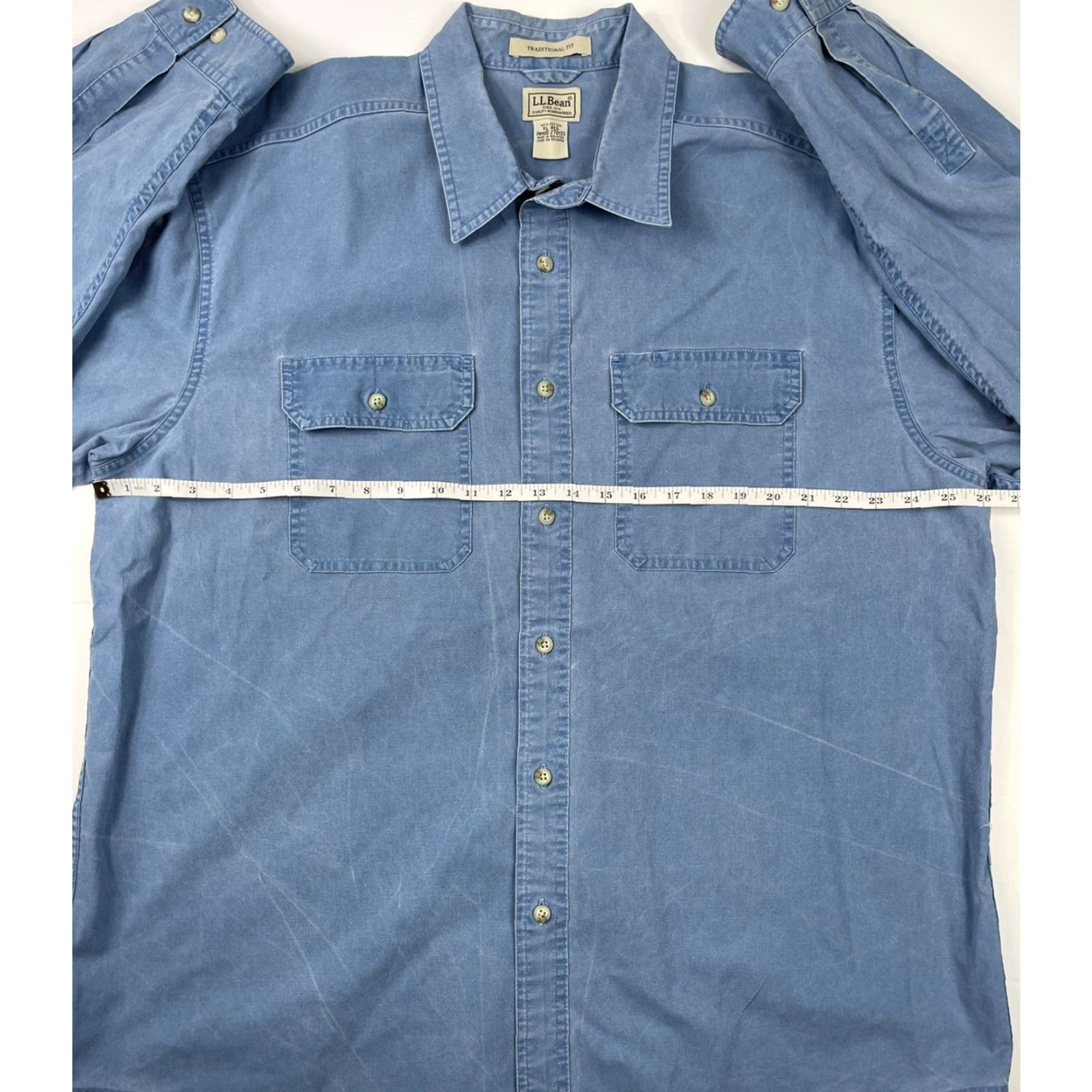 Vintage VINTAGE L.L. Bean Cool Weave Long Sleeve Fishing Shirt XL Nantucket Blue Mens Size US XL / EU 56 / 4 - 4 Thumbnail